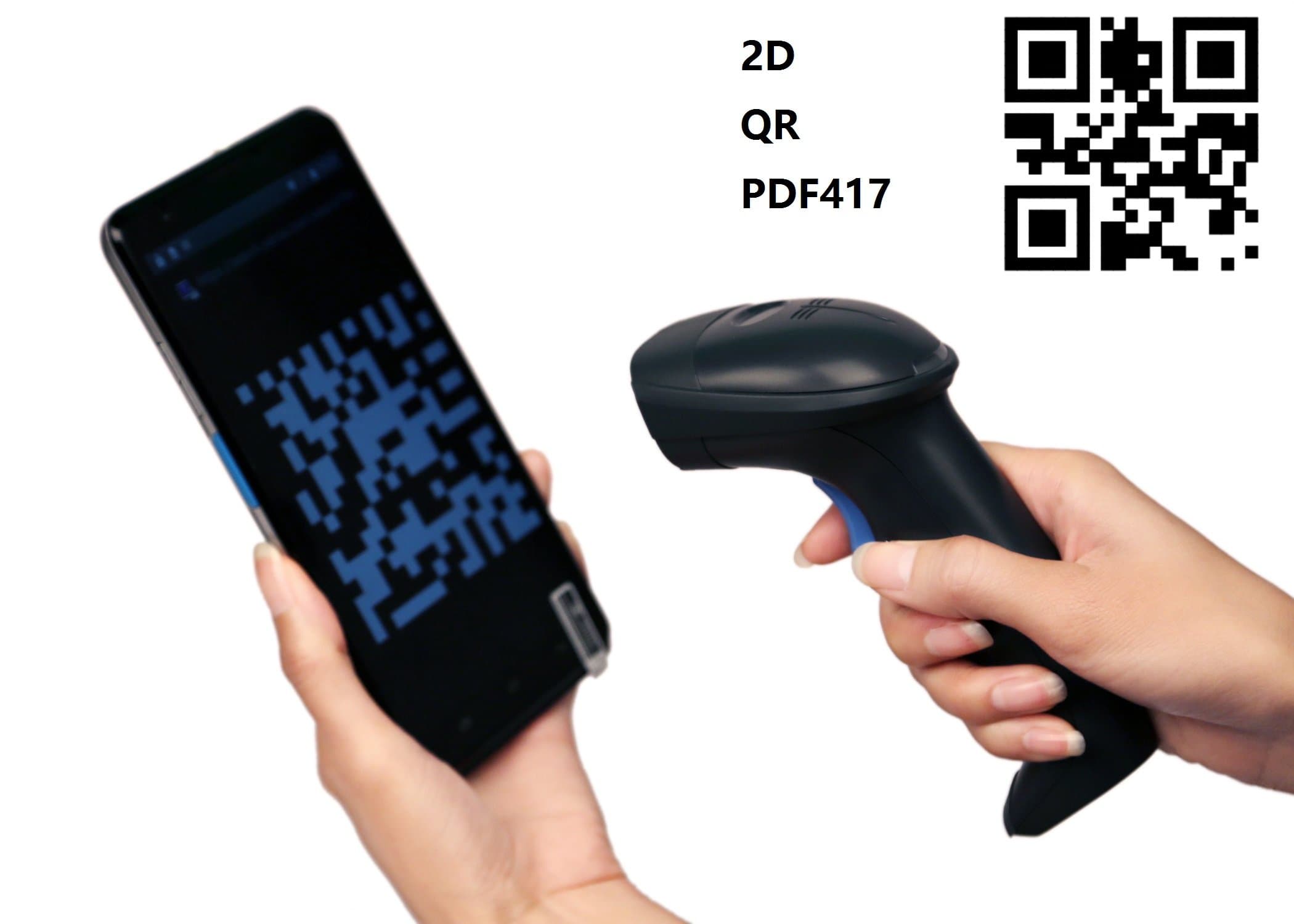 LS05 Handheld Wired Handheld Automatic USB 2D QR Barcode Scanner Supports Micro PDF417,Micro QR, QR Code,Data Matrix,Aztec Code,MSI Code etc