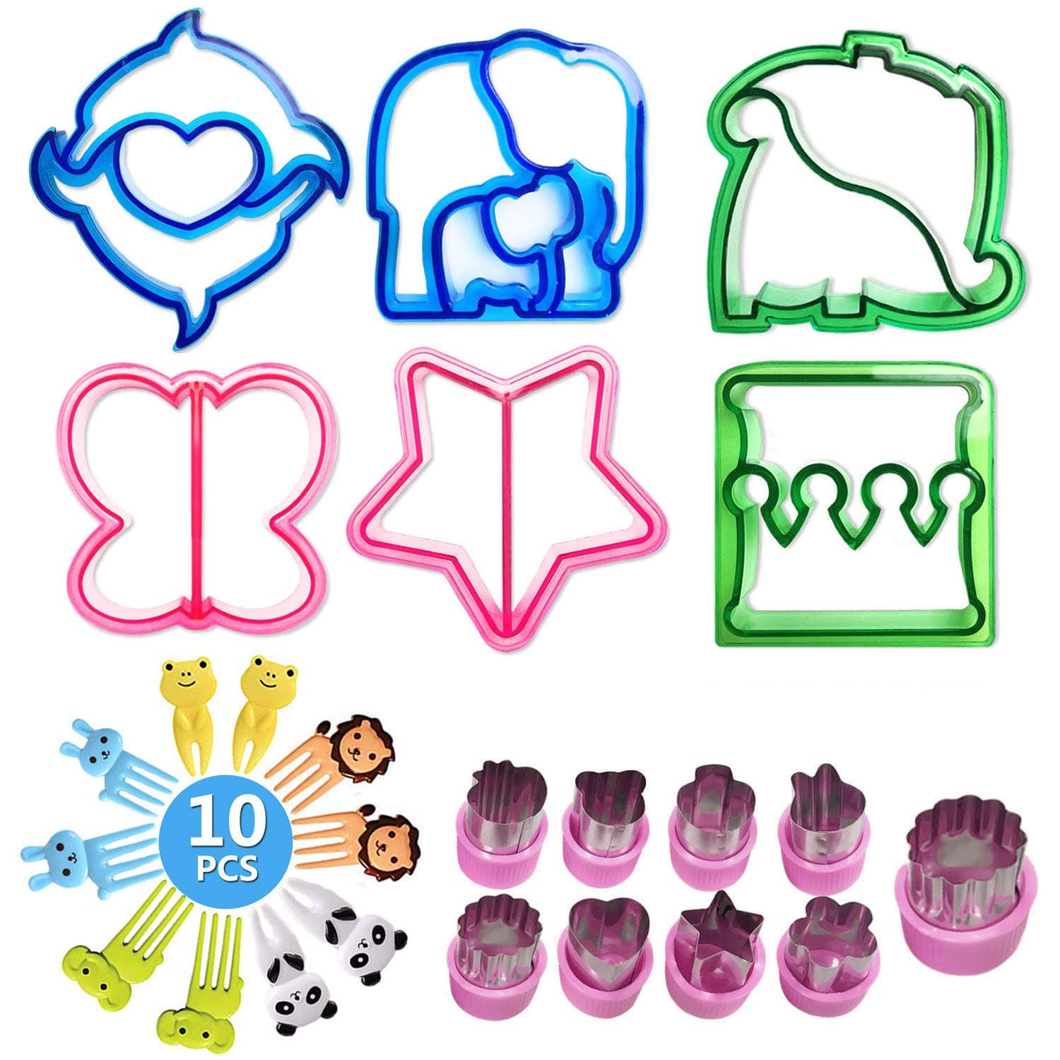 Sandwich Cutters for Children Kids Cookie Cutter,Bread Cutter,Vegetable Cutter Shapes Set for Kids Food（25pcs））