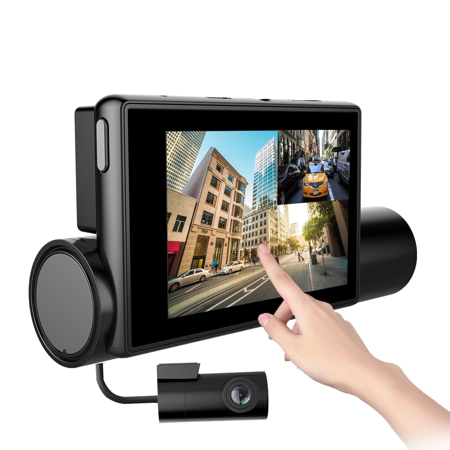 Dash Cam Front and Rear Camera, JPSTKER Dual 1080P Wifi Dash cam for Cars with Night Vision, 170° Wide Angle, 3.0 Inch OLED Touch panel, Loop Recording, G-sensor, Motion Detection, Parking Monitor.