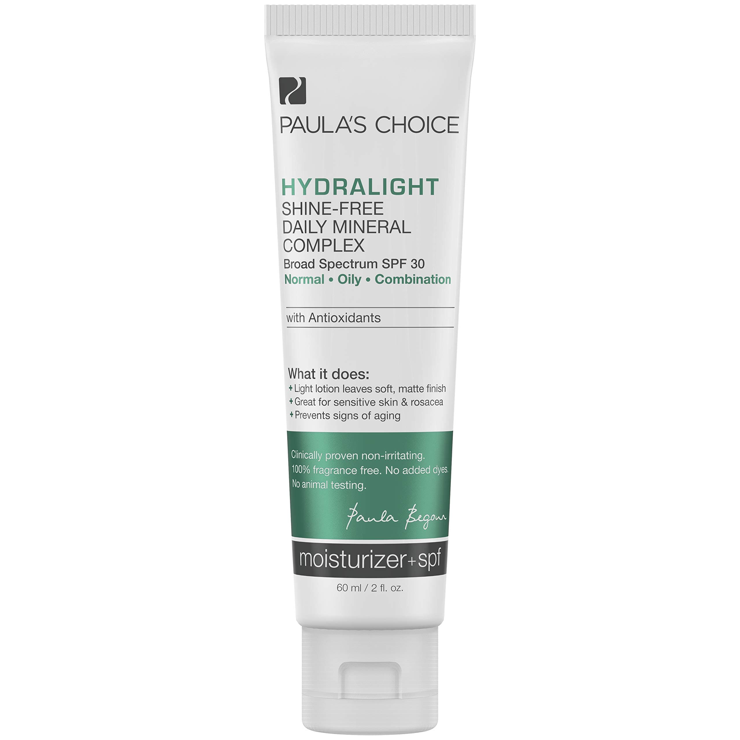 Paula's Choice HYDRALIGHT Shine-Free Mineral Moisturizer SPF 30, Antioxidants & Licorice Extract, Sunscreen for Oily Skin, 2 Ounce