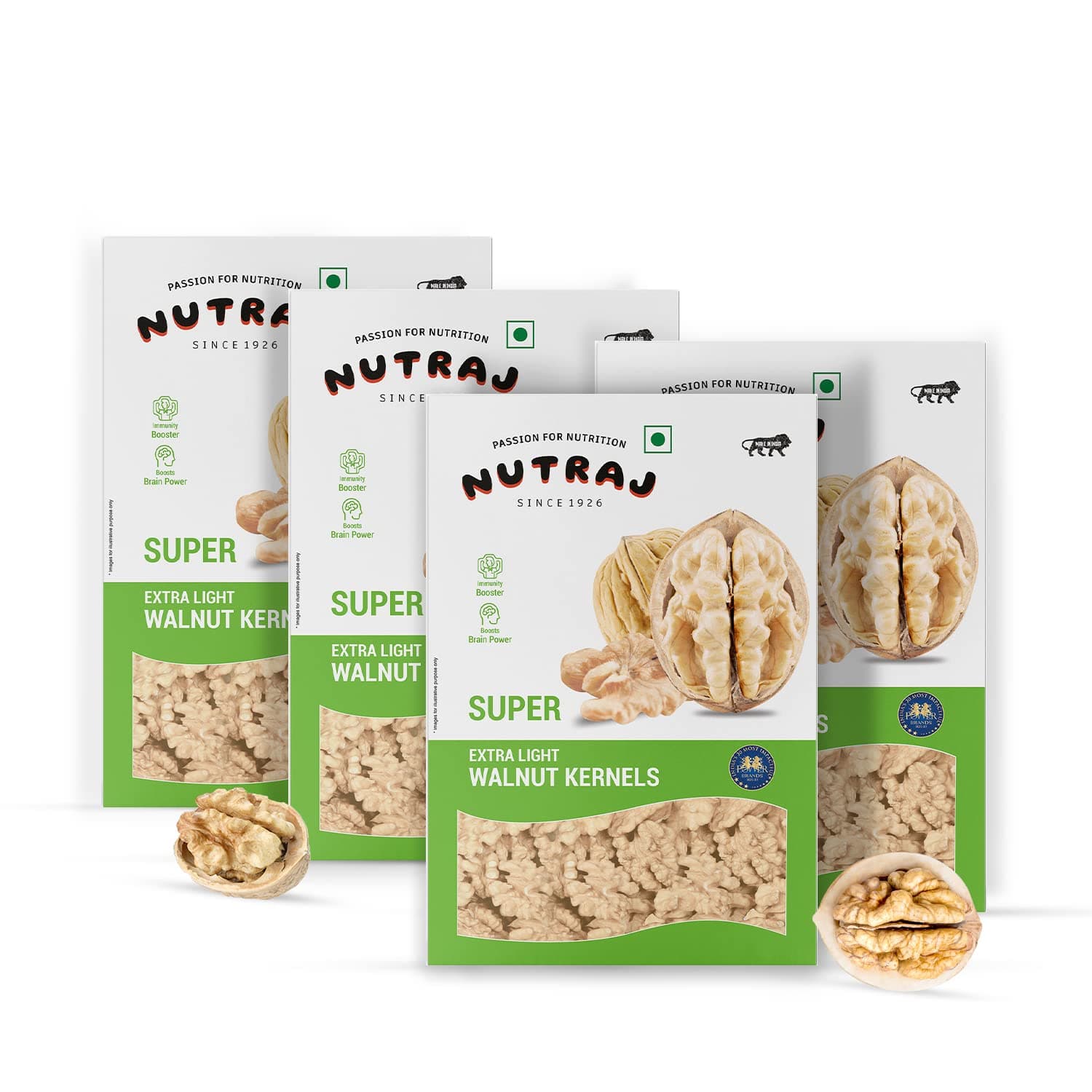 Nutraj Super Walnut Kernels 1Kg (4 X 250G) - Walnuts Without Shell
