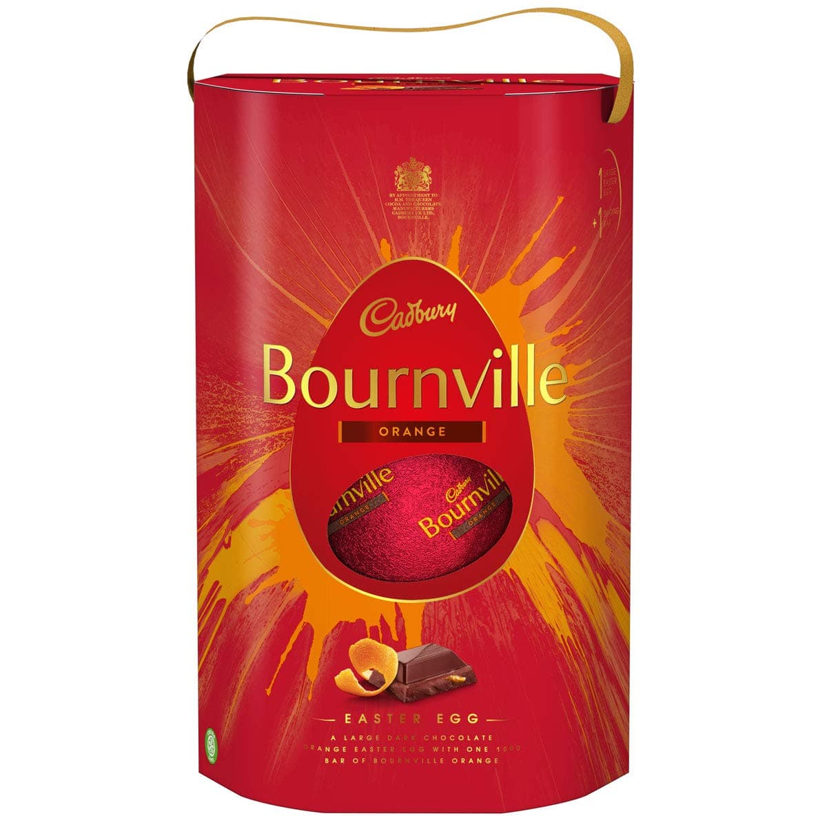 Cadbury Bournville Dark Orange Chocolate Bar with Large Easter Egg ,280 g