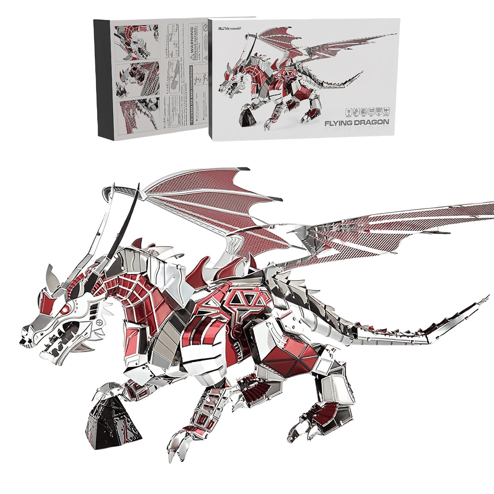 Adult 3D Metal Puzzle, Metal Model Set, 3D Metal Puzzle Flying Dragon Mechanical Building Blocks, Fun DIY Assembly, high-end Men's Gifts