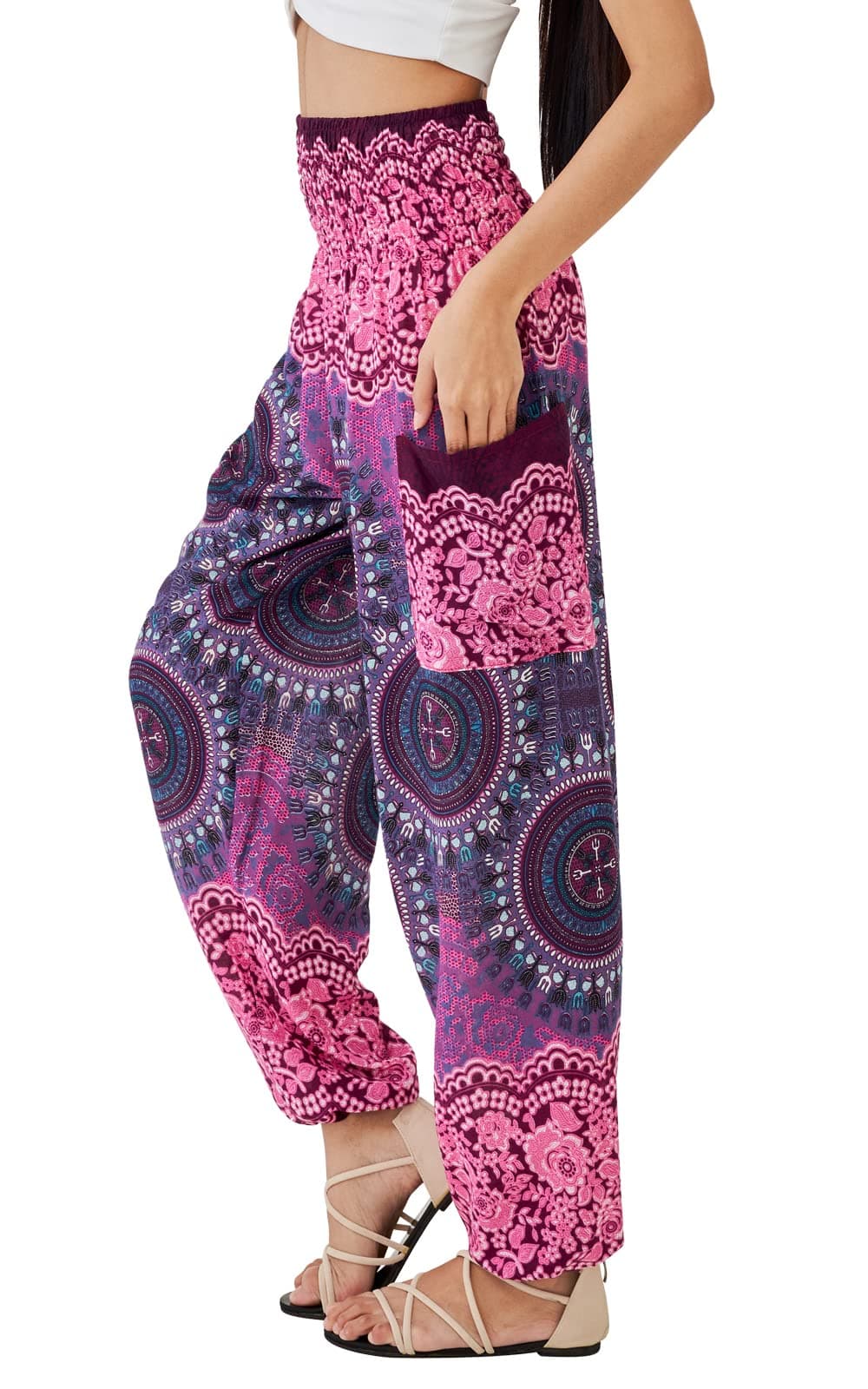 Boho Pants for Women - Hippie Harem Pants Women - Womens Yoga Pants – Comfy Bohemian Flowy Hippie Clothes