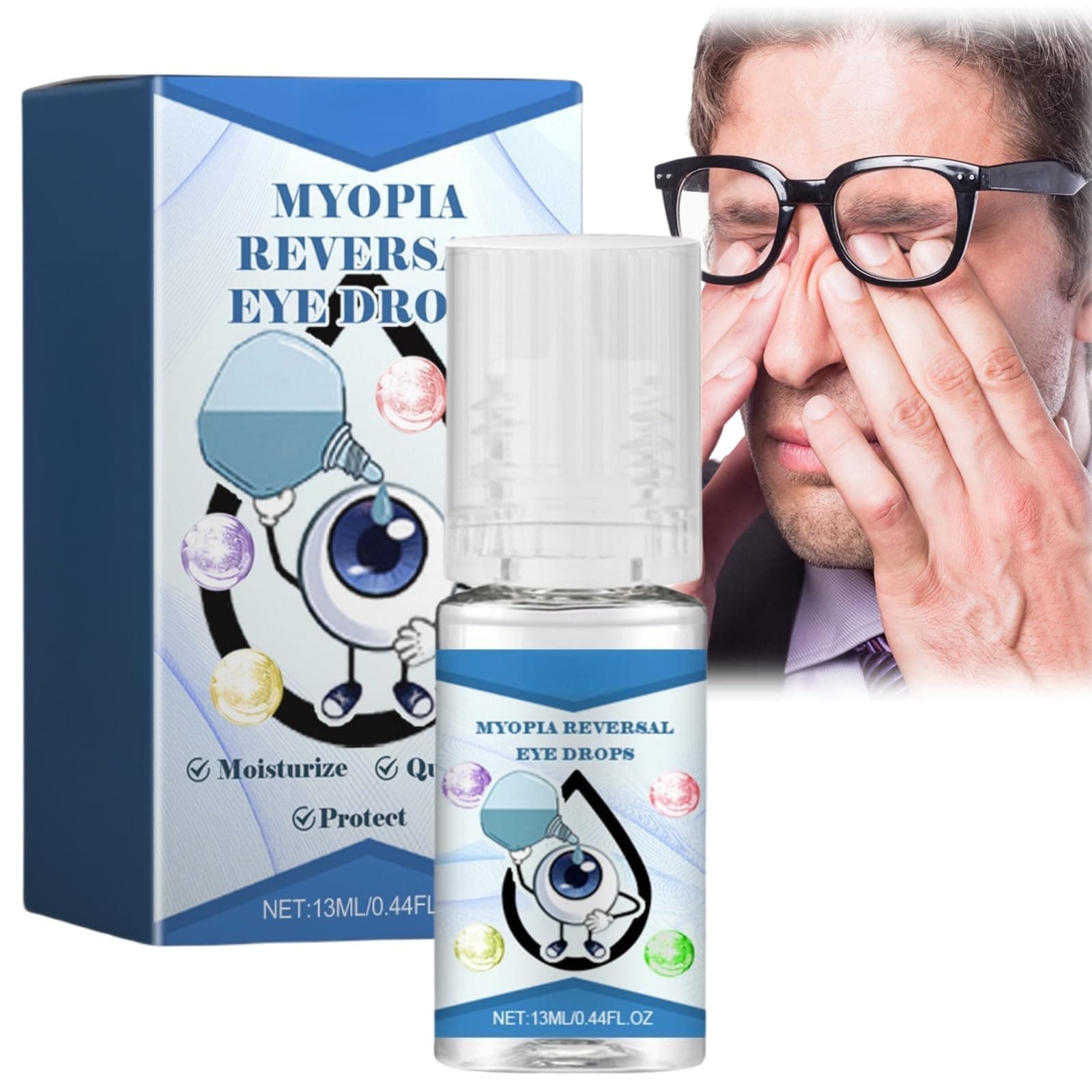 Myo/pia Rever/sal Eye Drops,Eye Wellness Drops,Eye Problem Solution Drops,Myo/pia Eye Drops to Clear Eyesight,Eye Drops for Tired Eyes,Eye Brightening Drops for Dry Eyes,Itchy Eye Drops