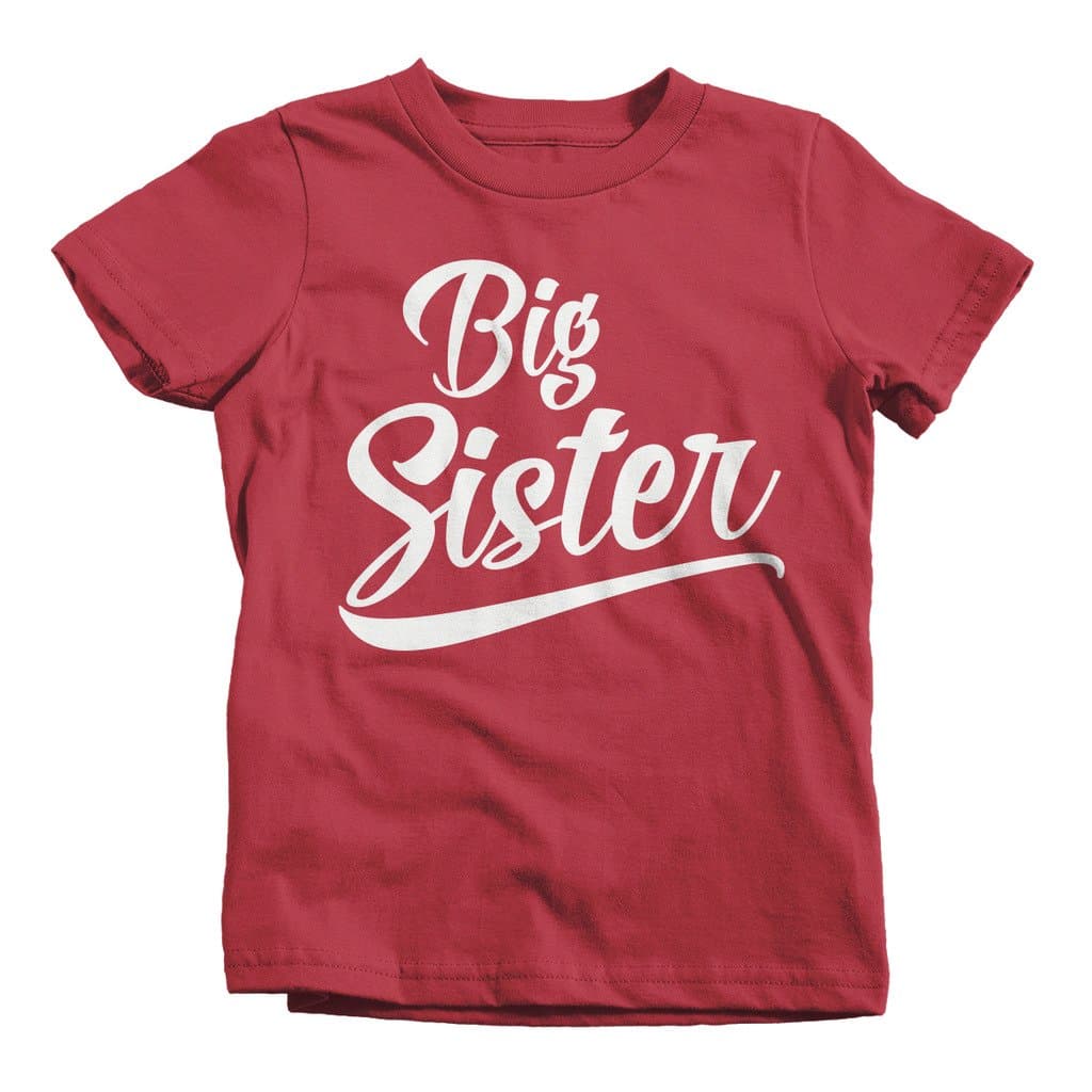 Shirts By Sarah Big Girl's Big Sister T-Shirt Sibling Matching Shirts Promoted to