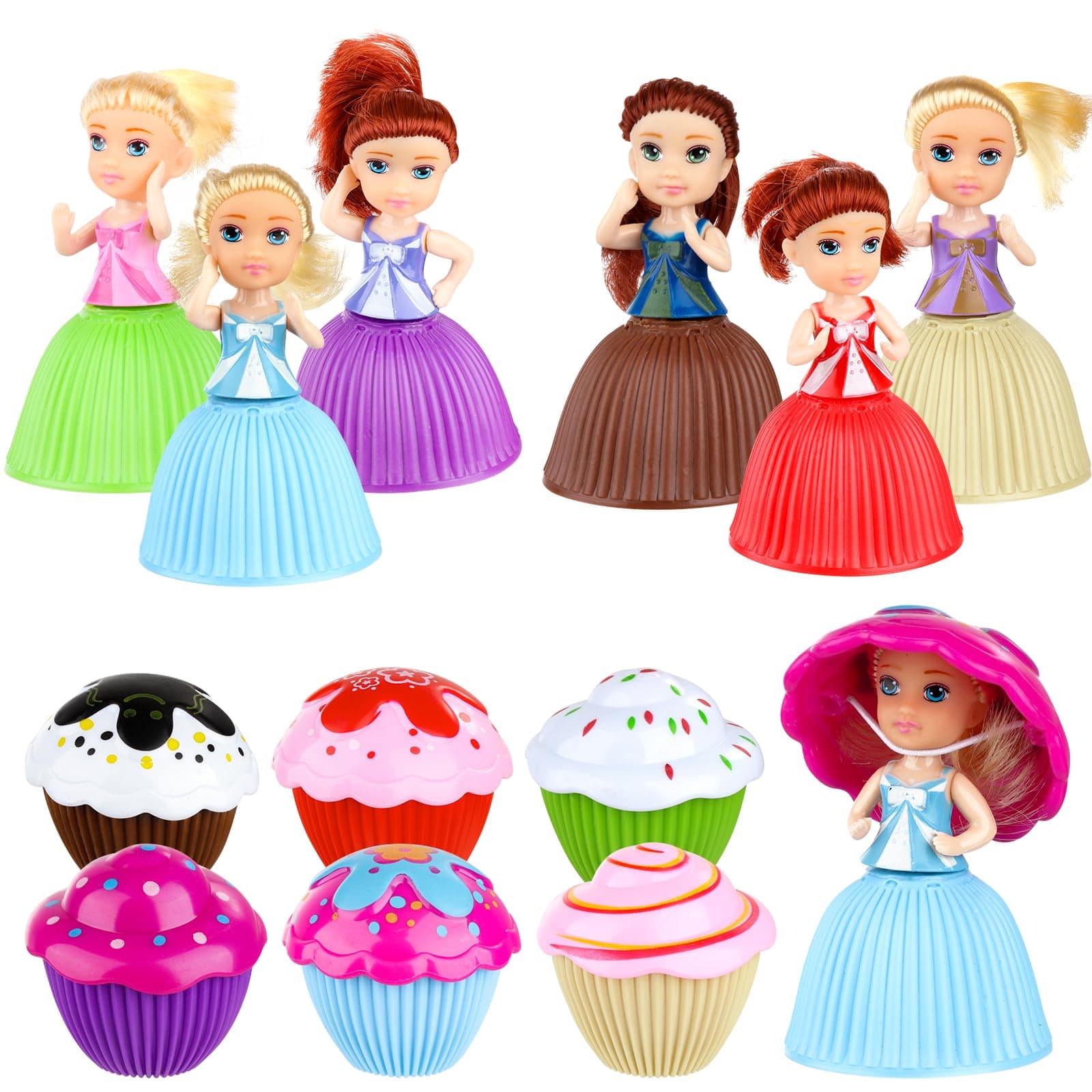Beautiful Cake Doll Toy Surprise Cupcake Princess Doll Toys for Children Kid Transformed Scented Girls Funny Game Gift (6PCS)…
