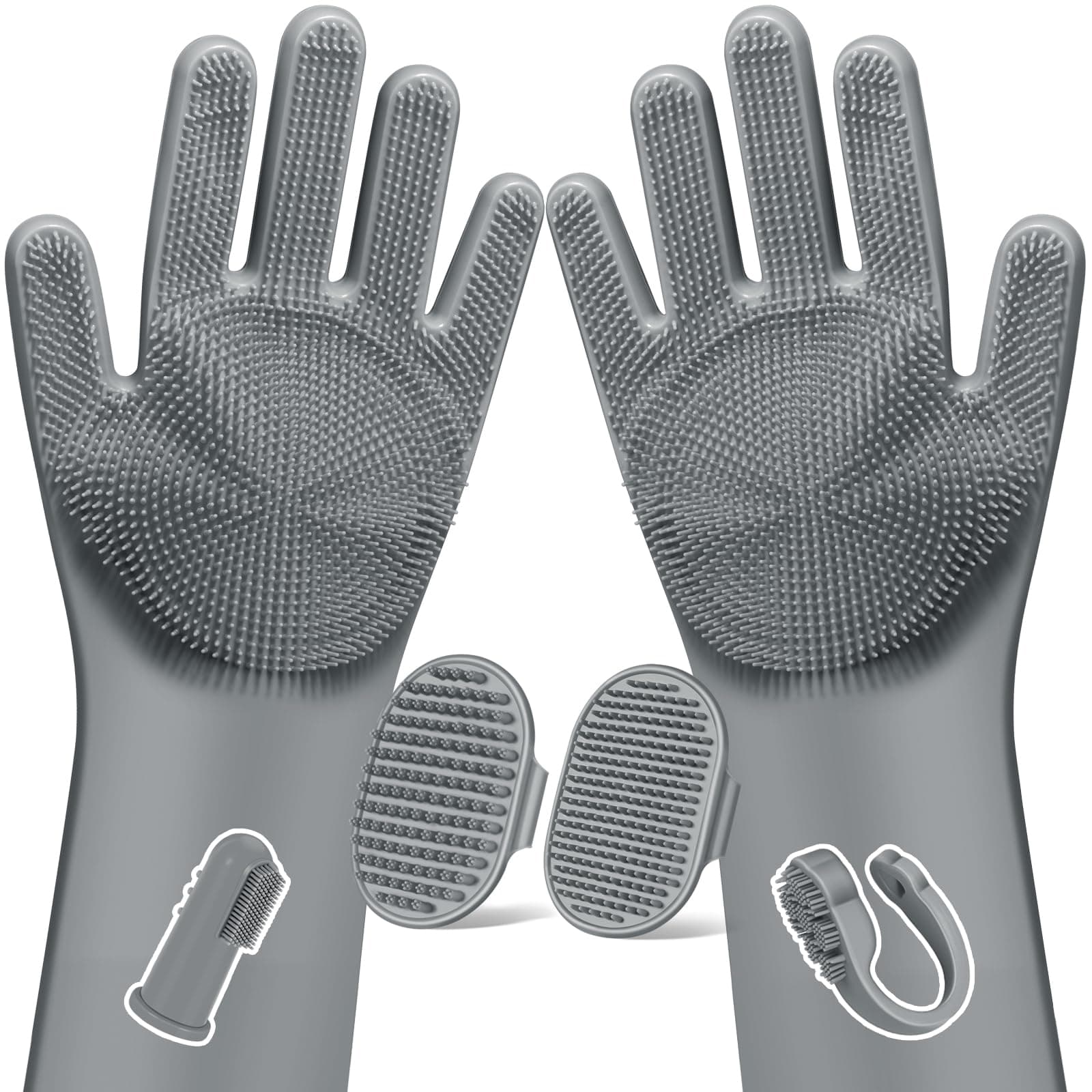 6PCS Pet Grooming Kit(Grey)