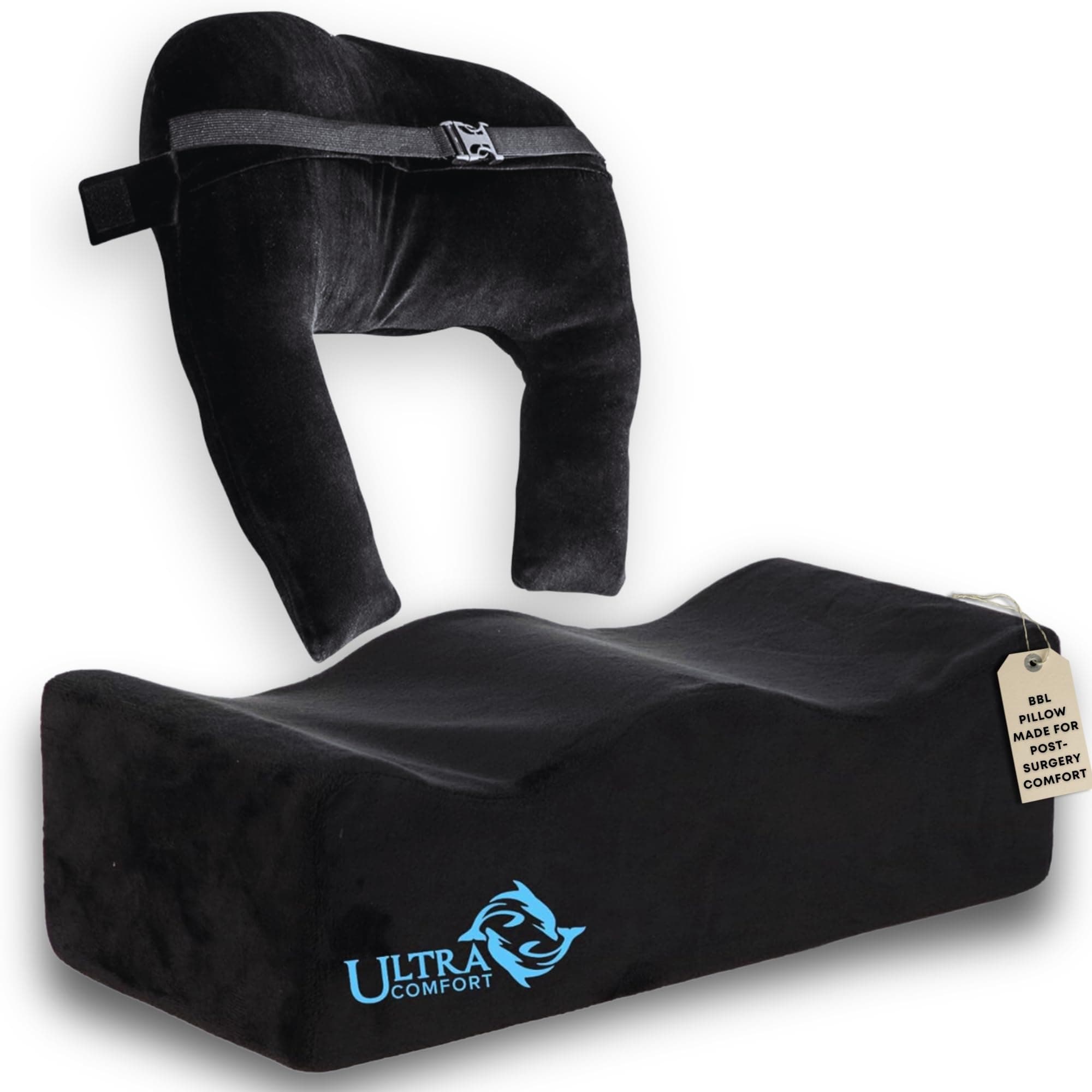 BBL Pillow After Surgery with Back Support, Doctor-Recommended Patented Design, Almohada BBL Firm Butt Cushion for Sitting, Car,Brazilian Butt Lift Pillow, Lumbar Pressure Relief Cojin BBL