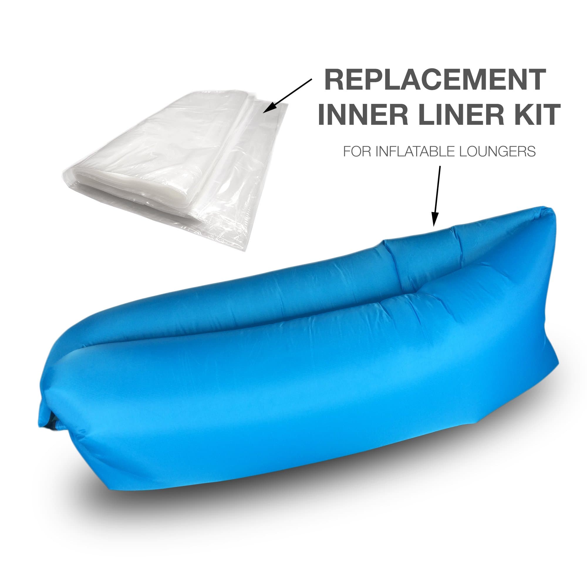 Universal Replacement Inner Plastic Liner for Inflatable Loungers, Suitable for Every Brand Such as KAISR Original and All Others. Fix Air Leaking Of Your Lounge Bag If It Does Not Hold Air For Long.