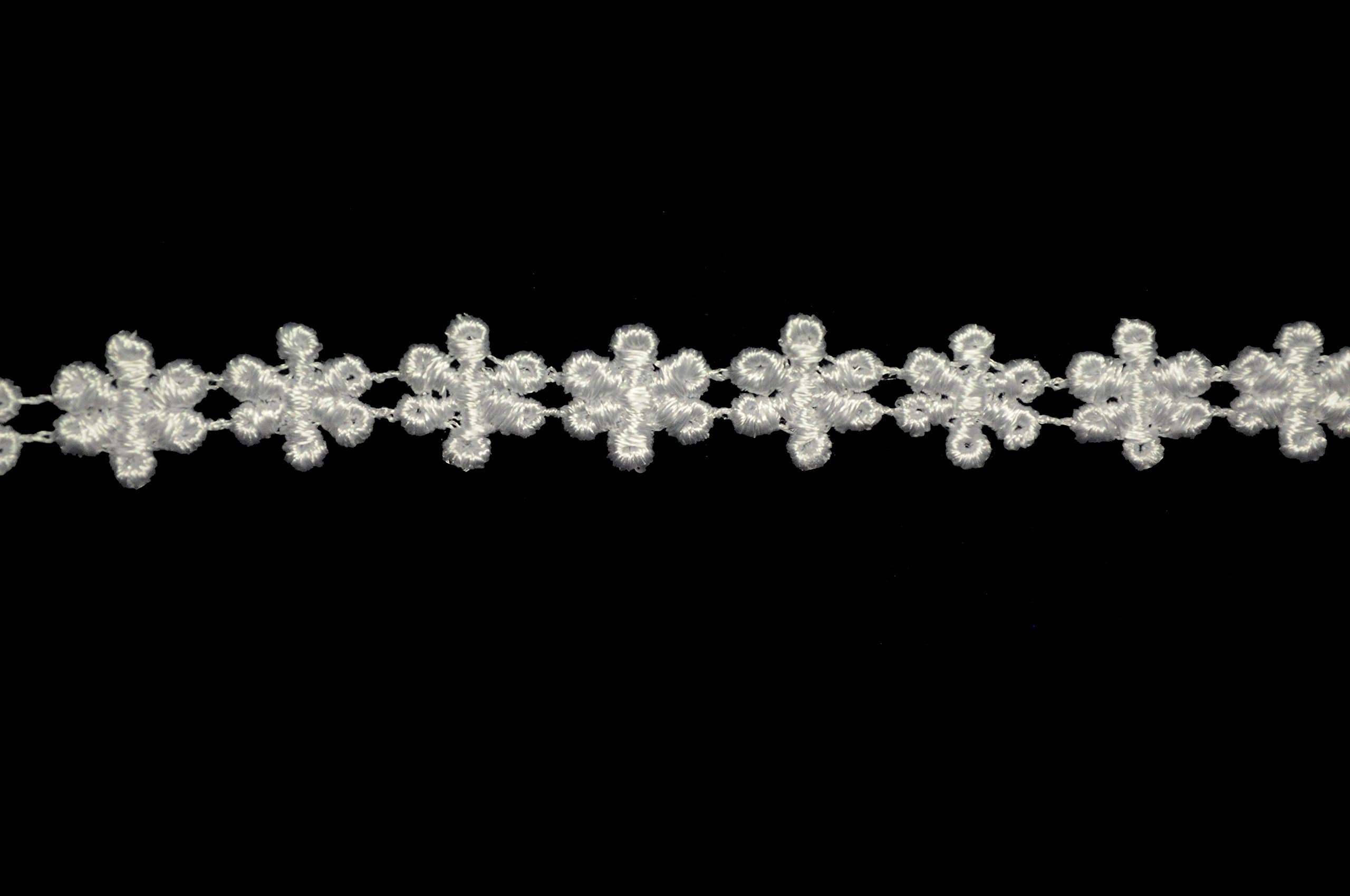 Altotux 0.5" White Daisy Flower Venice Lace Trim Floral Sewing Notions By 5 Yards