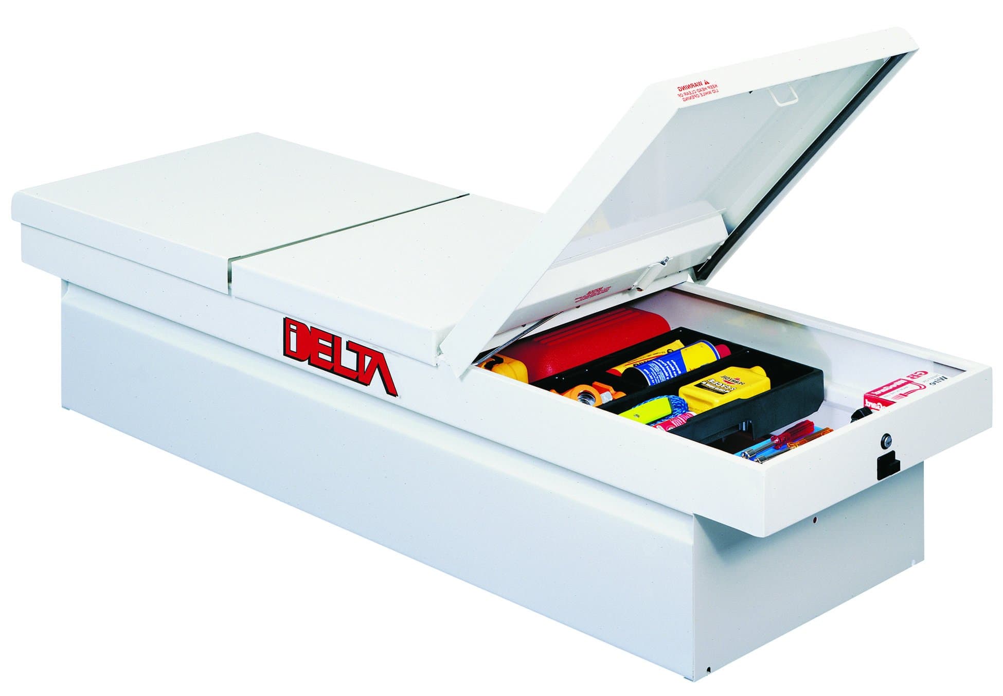 Delta 901000 Steel Gull Wing Dual Lid Crossovers Truck Box, 9 Cu.ft.