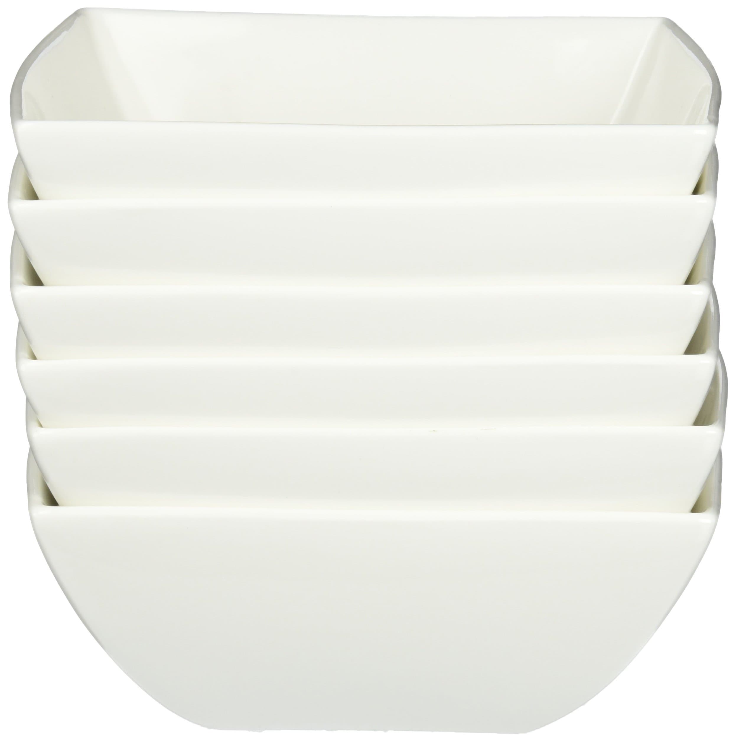 Maxwell and Williams Basics East Meets West Square Soup Bowl, 7-Inch, White