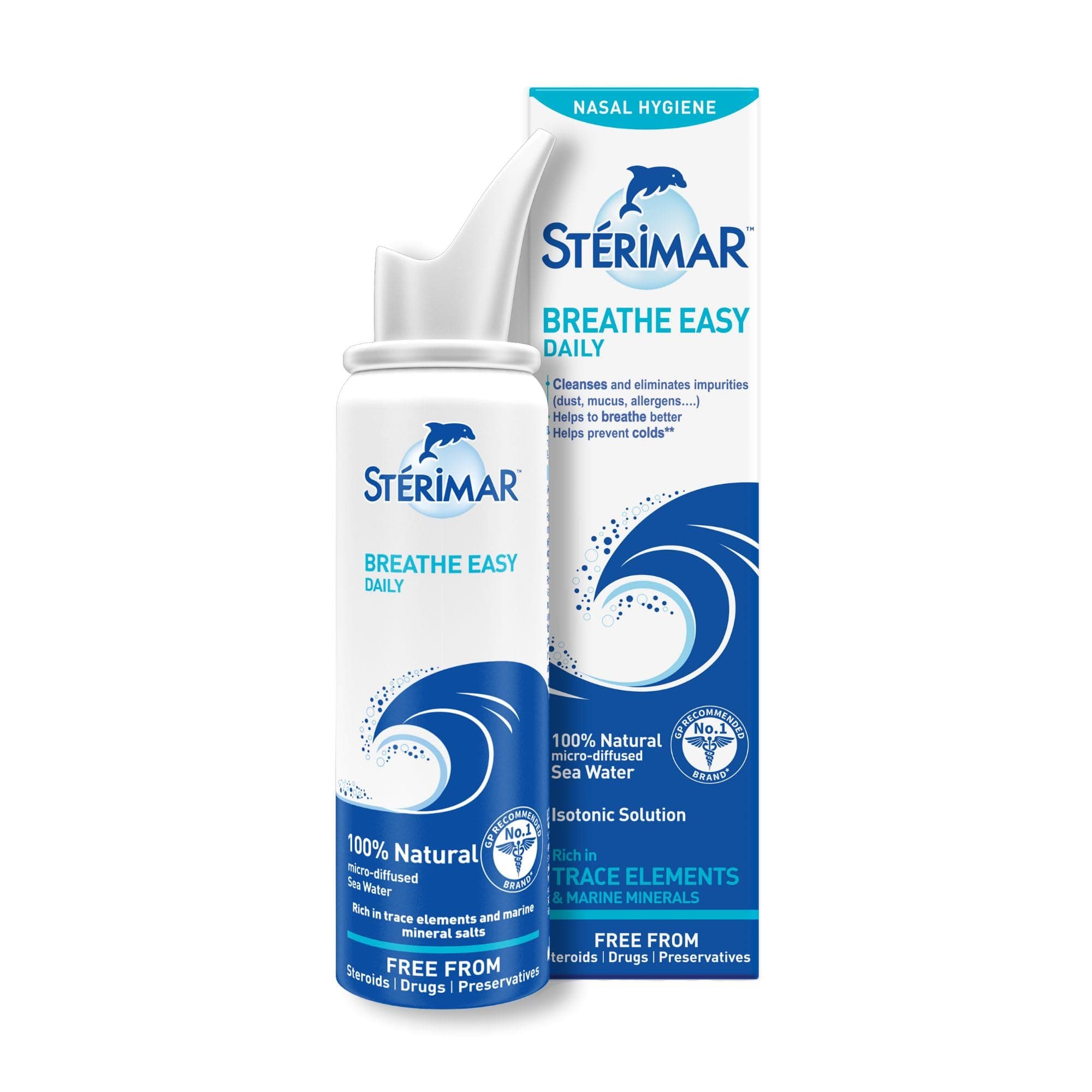 Stérimar Breathe Easy Daily - 100 Percent Natural Sea Water Based Nasal Spray, 50 ml (Pack of 1)