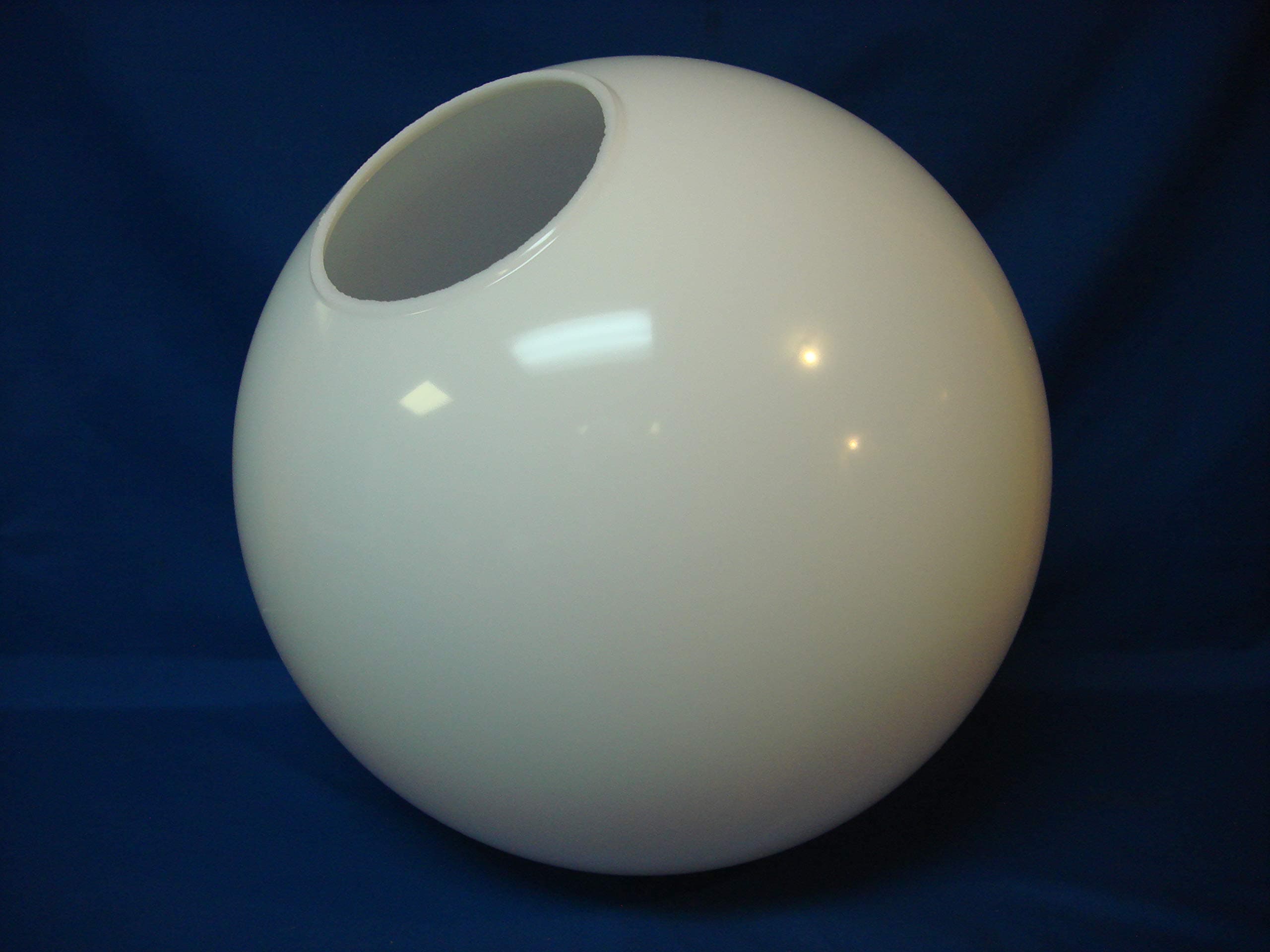 White Globe Acrylic 16" Flush 5-1/4" Opening