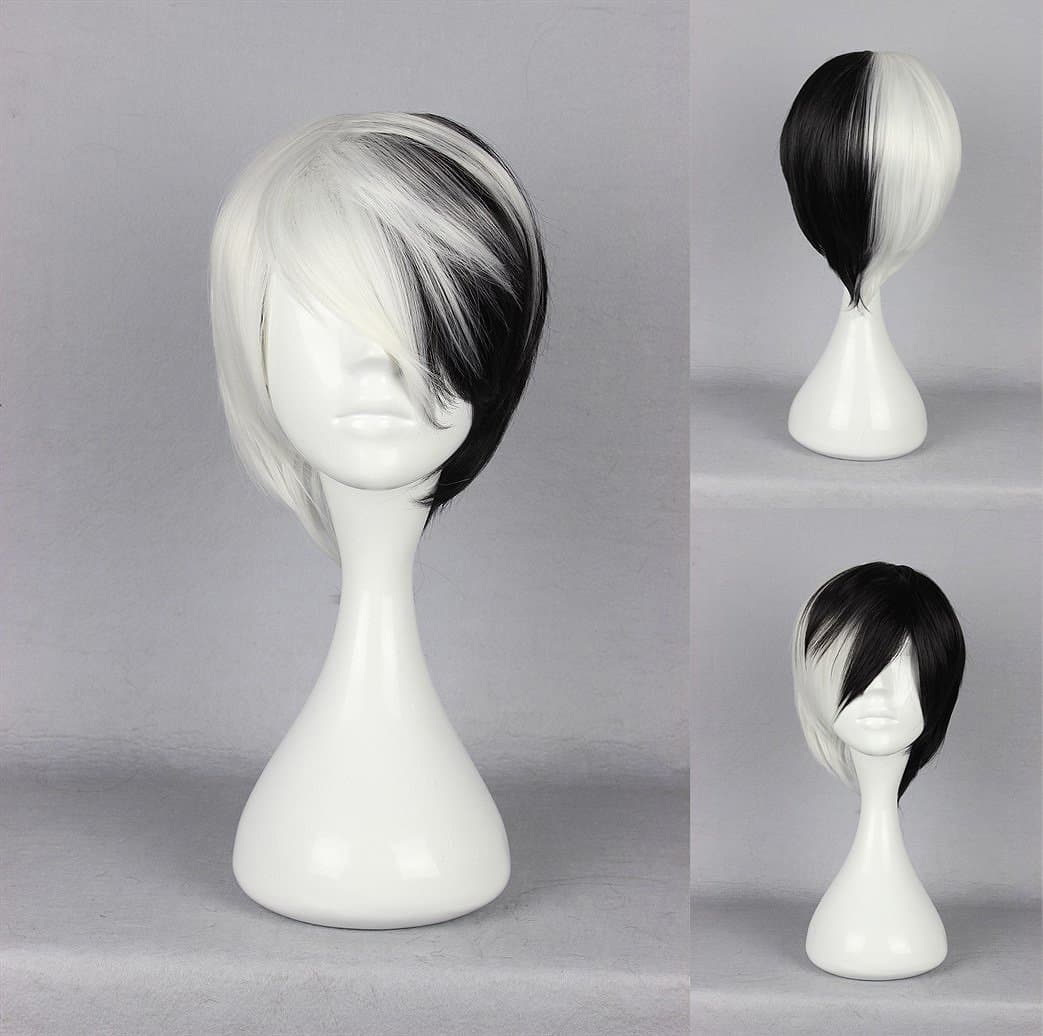 Women's Wig Cosplay Wig Danganronpa – Black and White 32 cm
