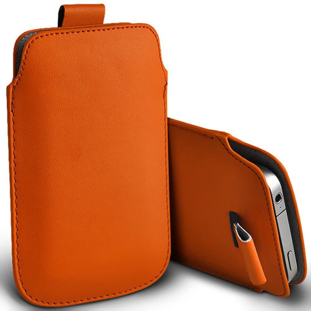 Digi Pig® Durable Protective Phone Pouch Cover With Easy Access Pull Tab For IMO Dash Mobiles - Orange