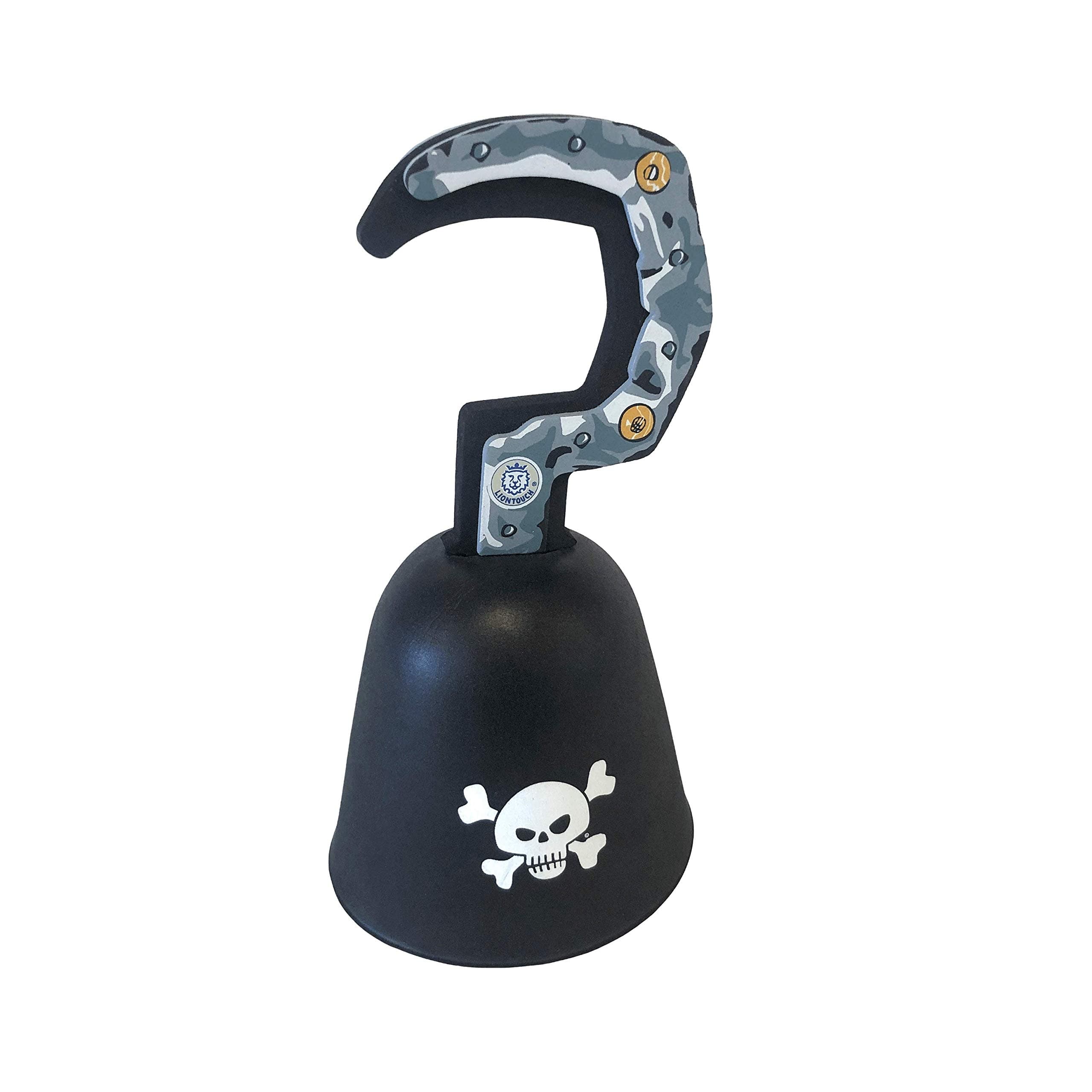 Pirate Hook - Captain Red Stripe - Age 3-8 Years | Pretend Play Foam Toy For Boy Toddlers with Skull Motive | Ideal Accessory For Dress Up & Costumes for Sailing the Caribbeans