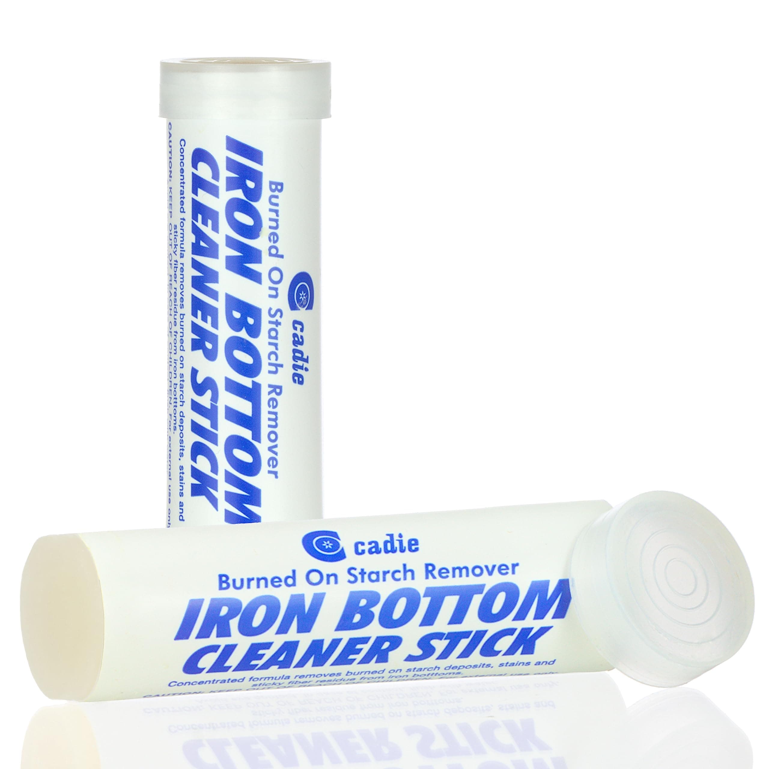 Cadie Steam Iron Soleplate Cleaner Stick – Removes Build-Up Starch, Melted Fabric, Glue – Portable & Lightweight – 2 Pack