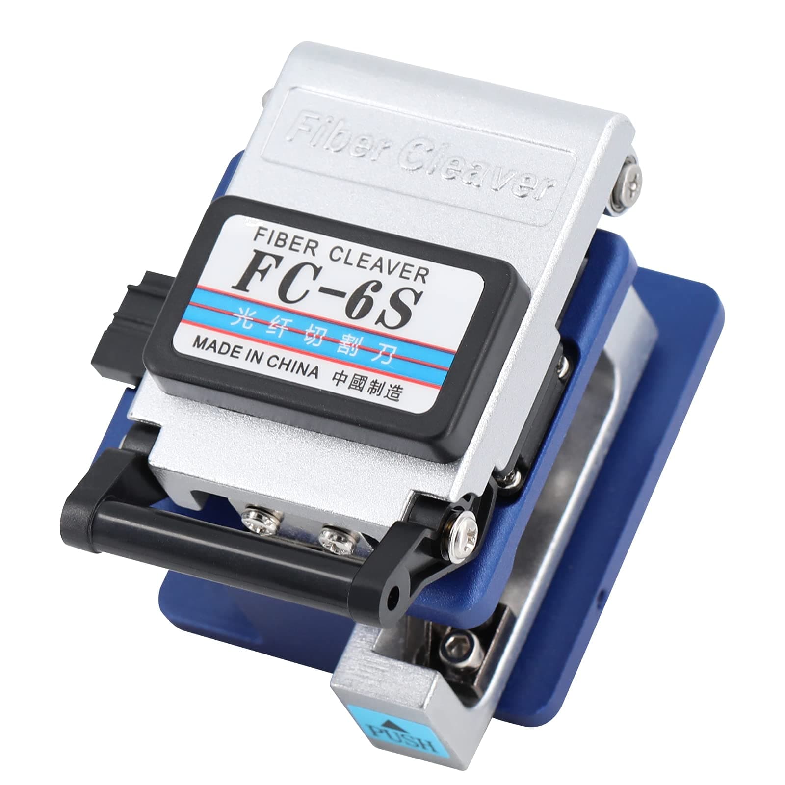KELUSHI FC-6S Optical Fiber Cleaver for SUMITOMO with 36000 Cleaves and Coating Diameter: 250um - 900um,12 Position Blade Cold Connection Tool Fiber Equipment Used in FTTH