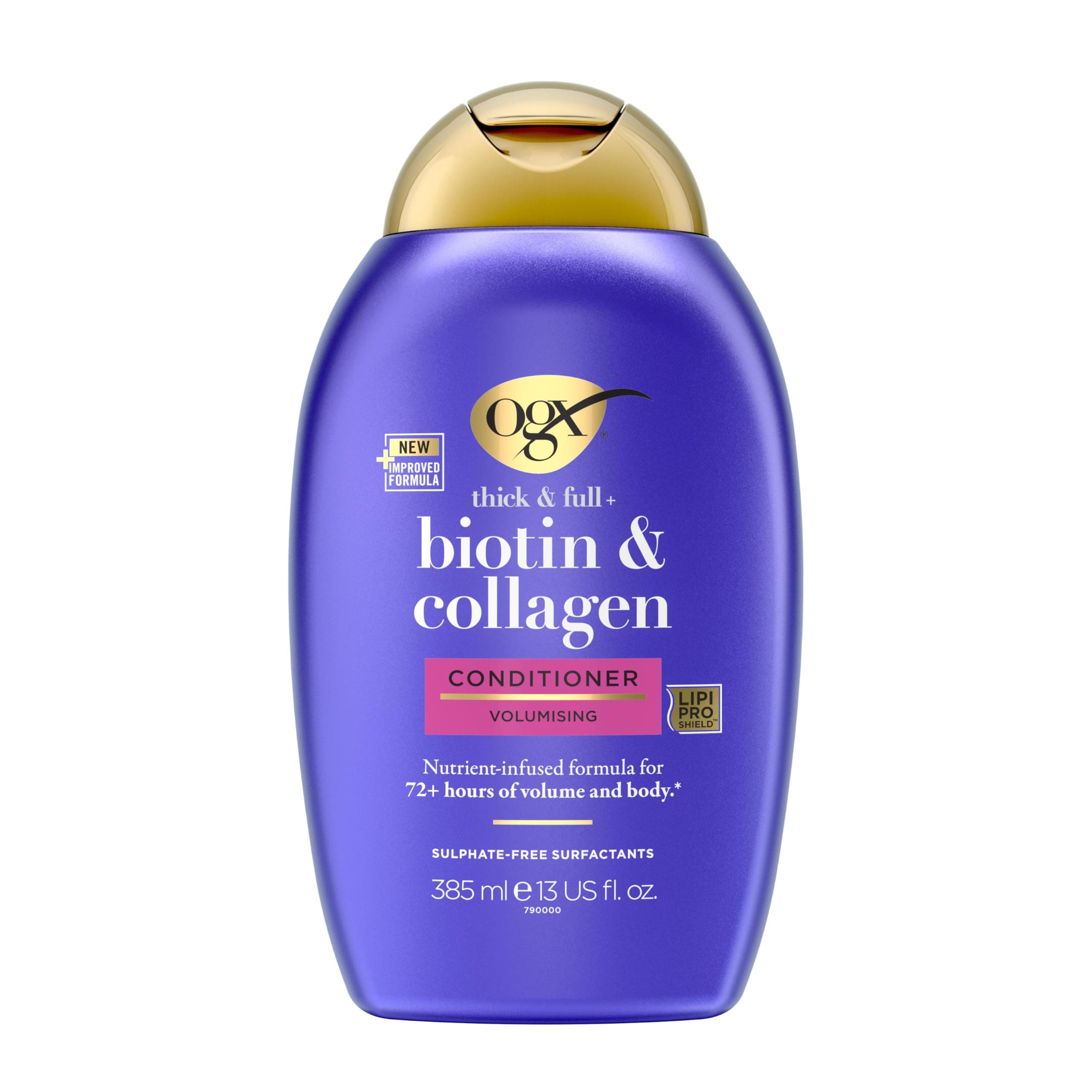 Biotin and Collagen Volumising Hair Conditioner, Thick and Full, with Vitamin B7 Biotin, and Collagen, for Thin Hair, Sulfate Free Surfactants, 385ml, packaging may vary
