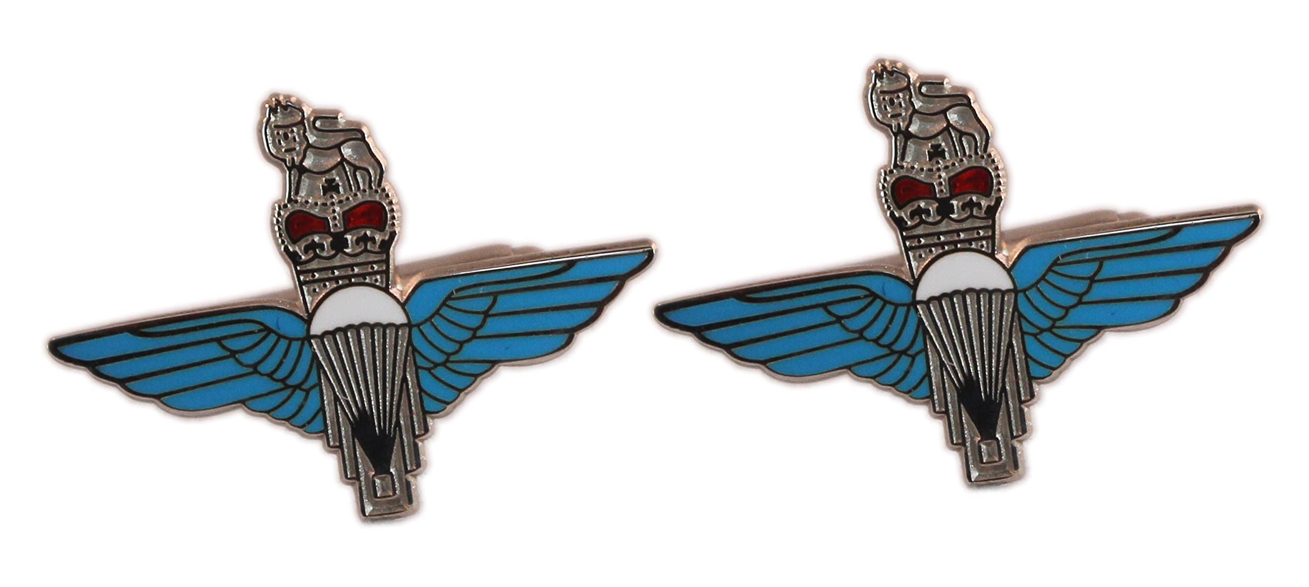 THE MESS DRESS LTDPARACHUTE REGIMENT ENEMAL BOXED GIFT SET,CUFFLINKS, LAPEL PIN, TIE SLIDE