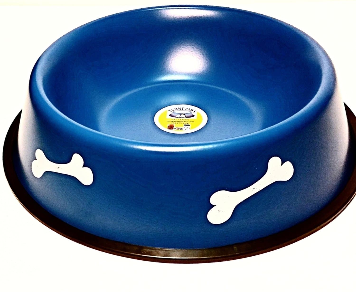 Yummy Paws 8x10" Non Skid/Tip Premium Heavy Duty Large Dog Bowl Pet Feeding Food Water Dish Comes in Black Or Red