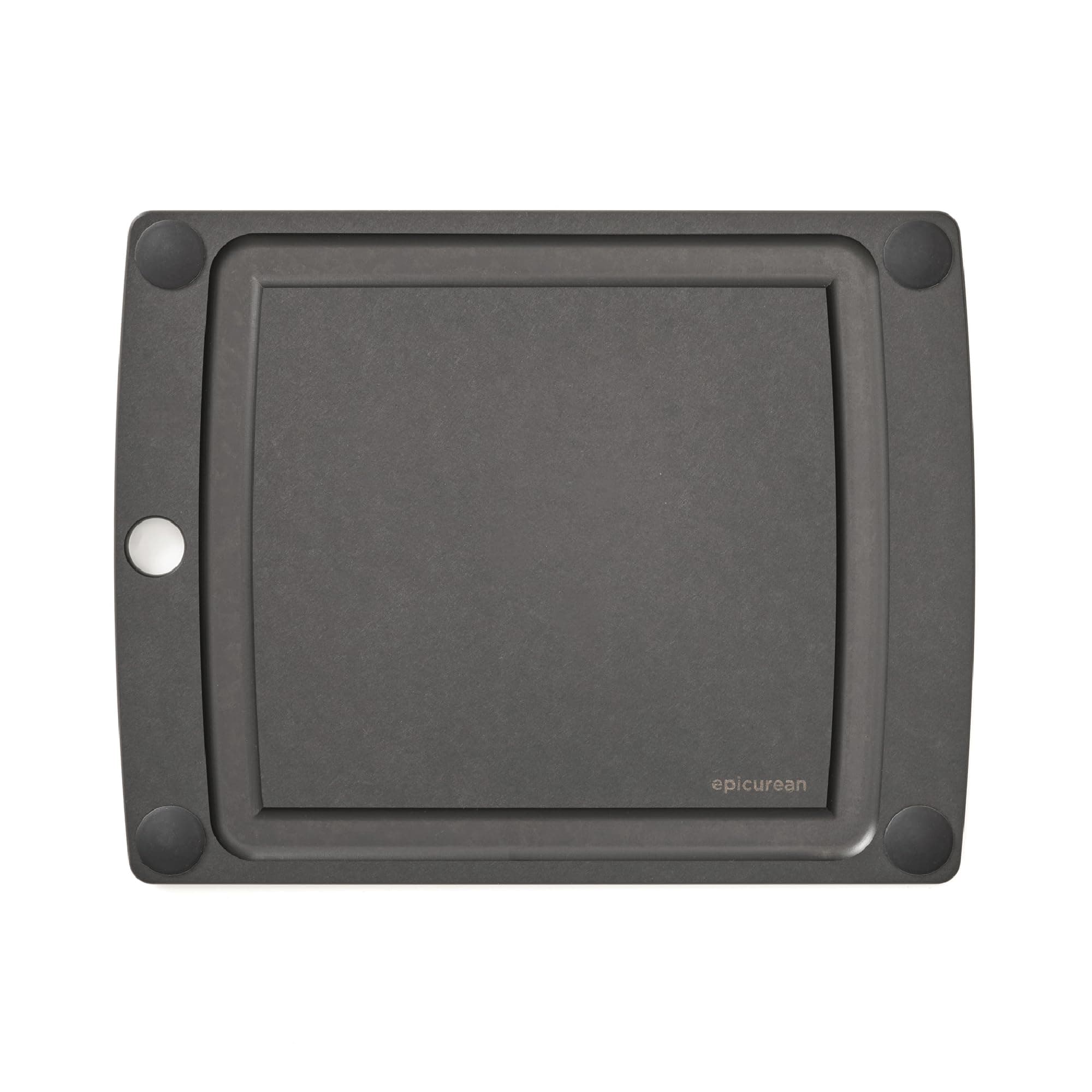 Epicurean All-In-One Cutting Board with Non-Slip Feet and Juice Groove, 10" × 7", Slate/Black