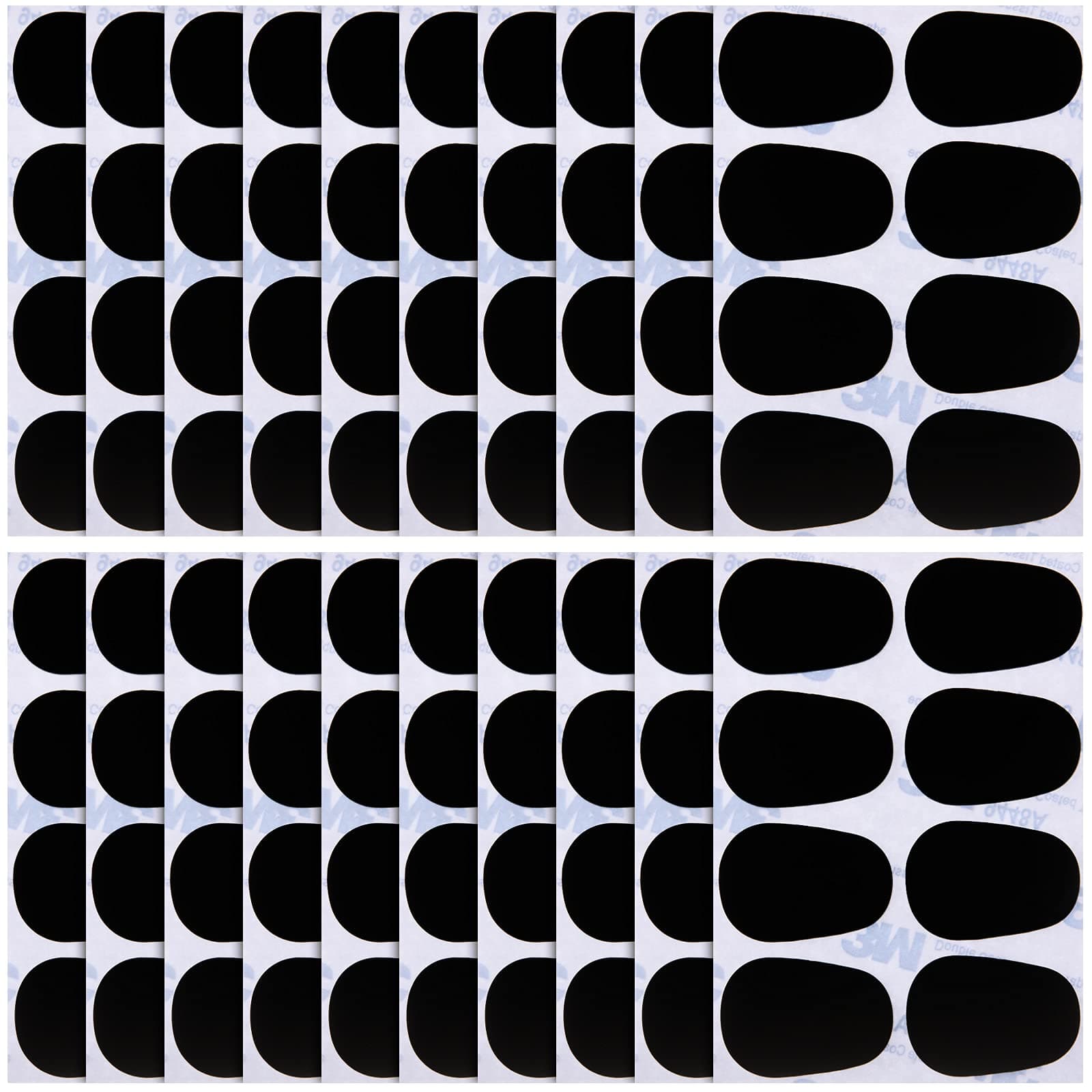 Boao 160 Pcs 0.8mm Thick Saxophone and Clarinet Mouthpiece Cushion Sax Mouthpiece Patches Pads Cushions Thick Rubber with Strong Adhesive for Beginners Musicians - Black