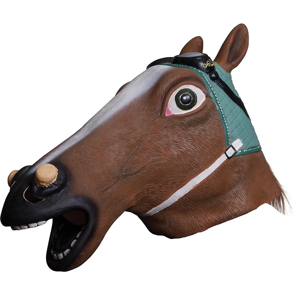 Brown Sea-Horse Head Mask