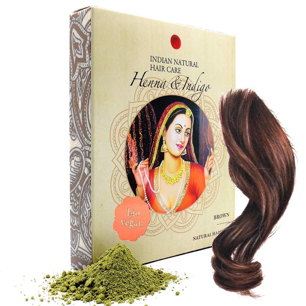 Henna & Indigo Powder - Brown Hair Dye - Fresh & Pure Organic - 7oz -