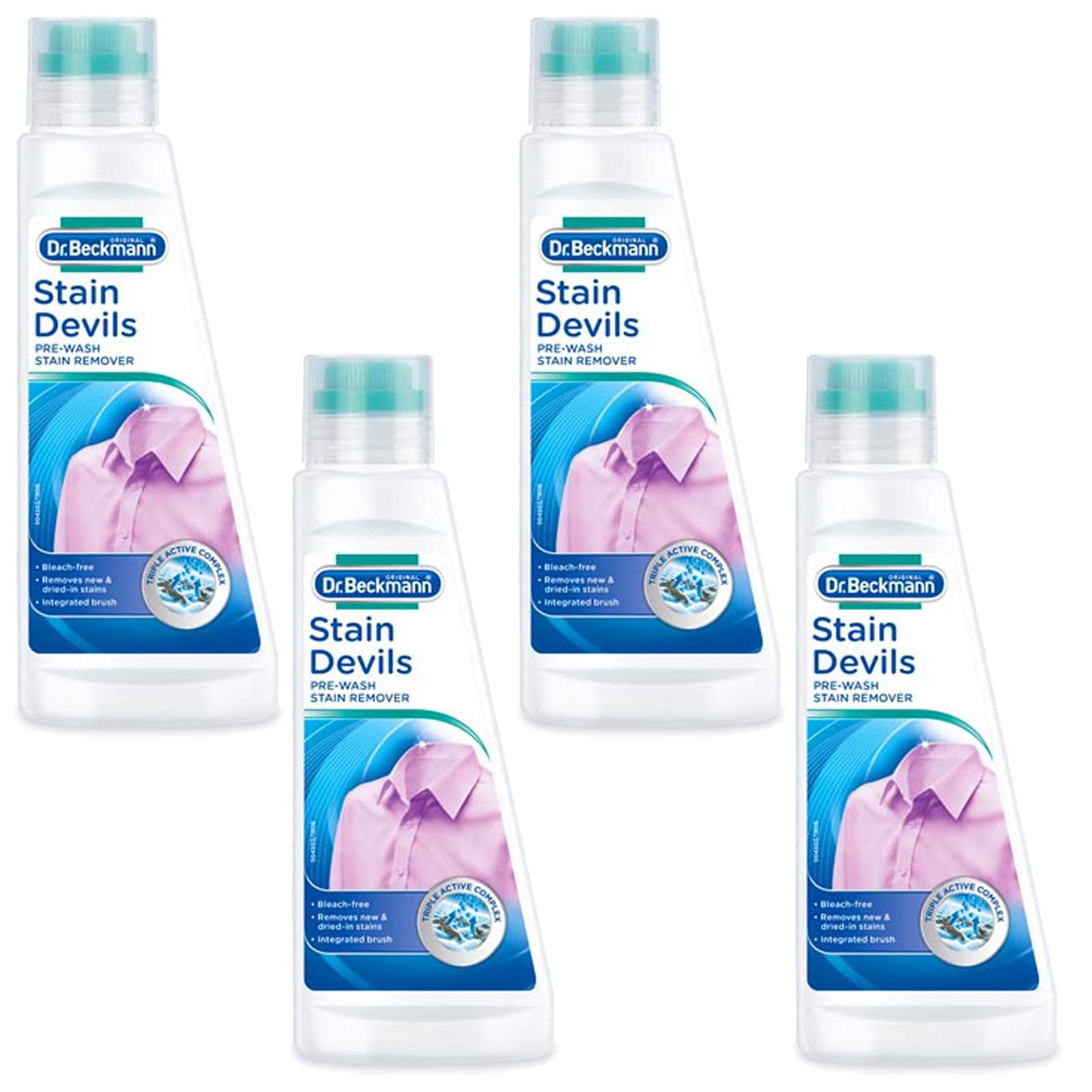 Dr Beckmann Stain Devils Pre-Wash Bleach Free Stain Remover (4 x 250ml)