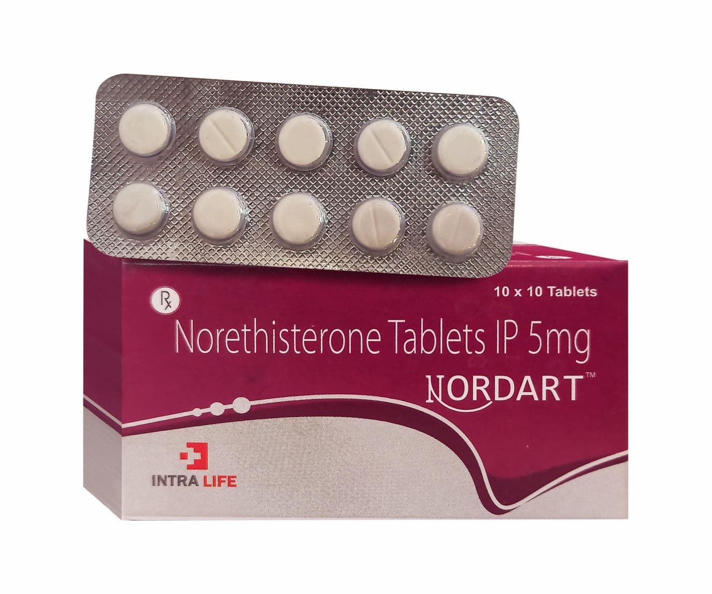 NORDART TAB | Norethisterone 5mg. | Useful for Arrests acute episodes of bleeding, Induces secretory changes in an estrogen-primed enometrium, Inhibits the secretion of pituitary gonadotr
