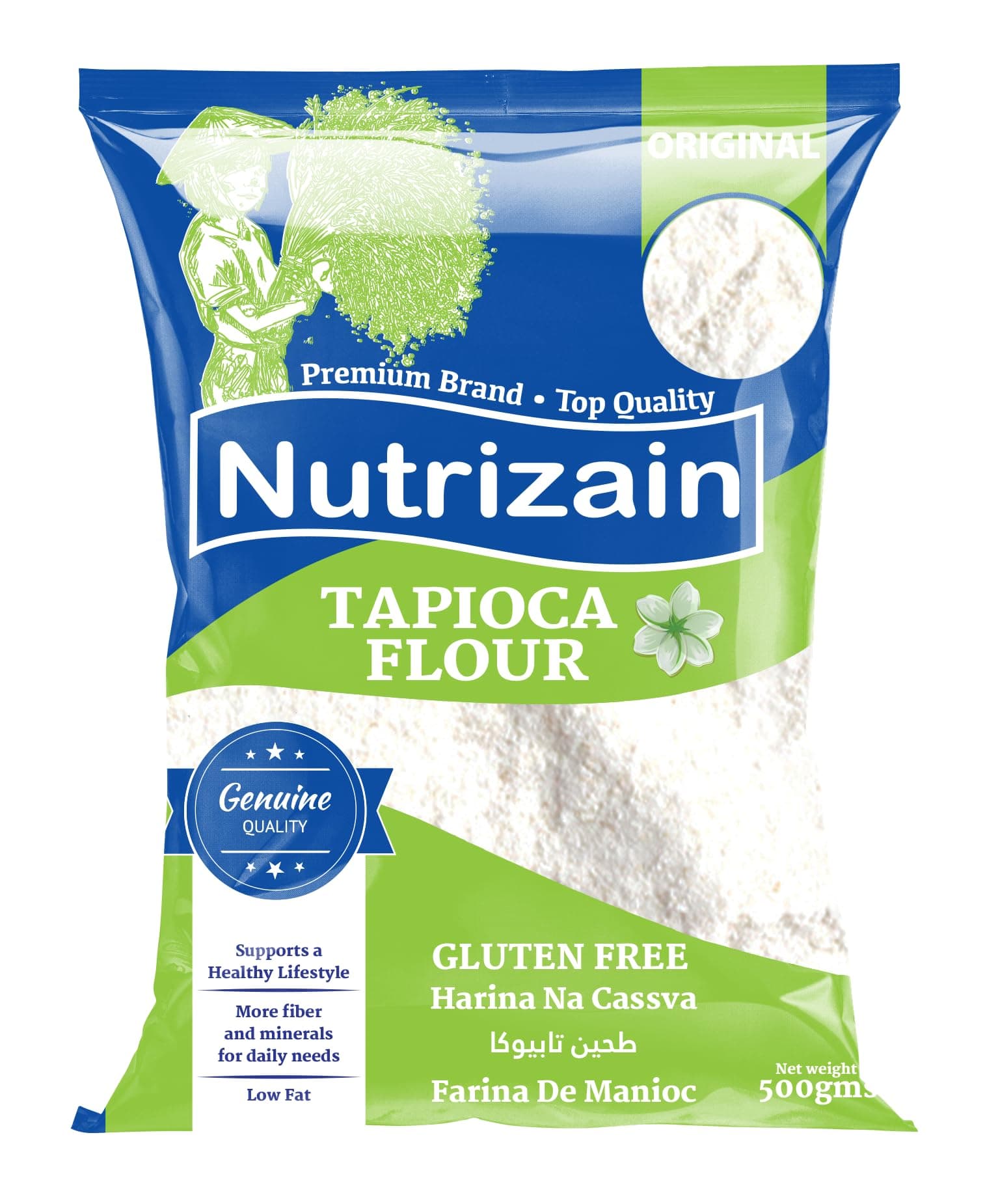 Nutrizian Foods Tapioca Flour 500g | Gluten Free Cassava Flour | Ideal for Baking & Thickening | Wheat Flour Alternative