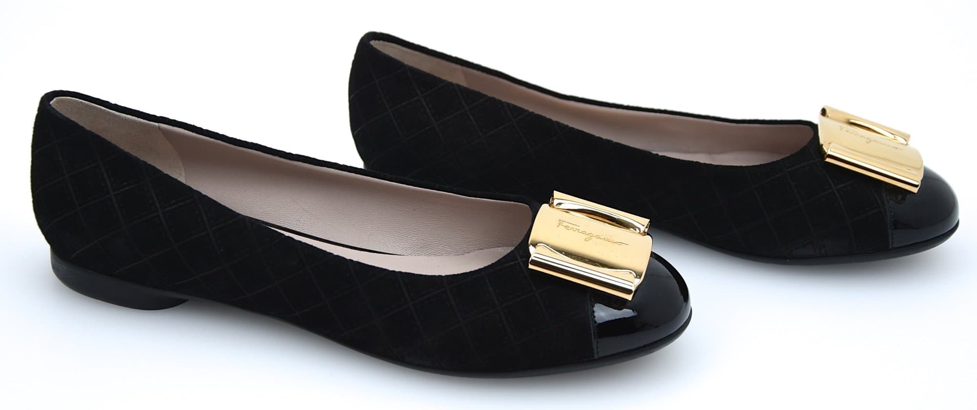 Salvatore Ferragamo WOMAN FALT SHOES BLACK SUEDE CODE FUN 0473779