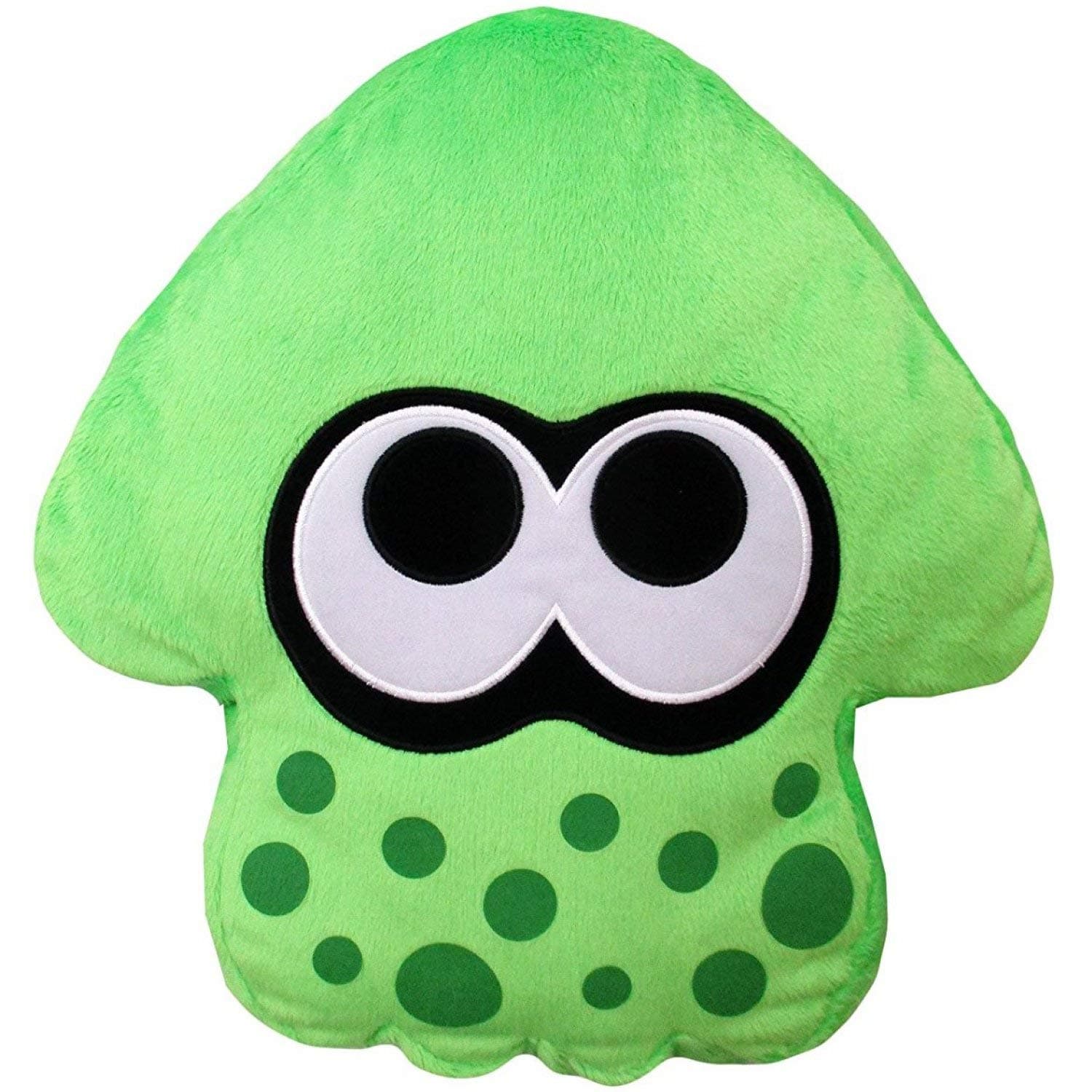 Nintendo Splatoon 2 Squid Cushion - Neon Green - official San-Ei plush