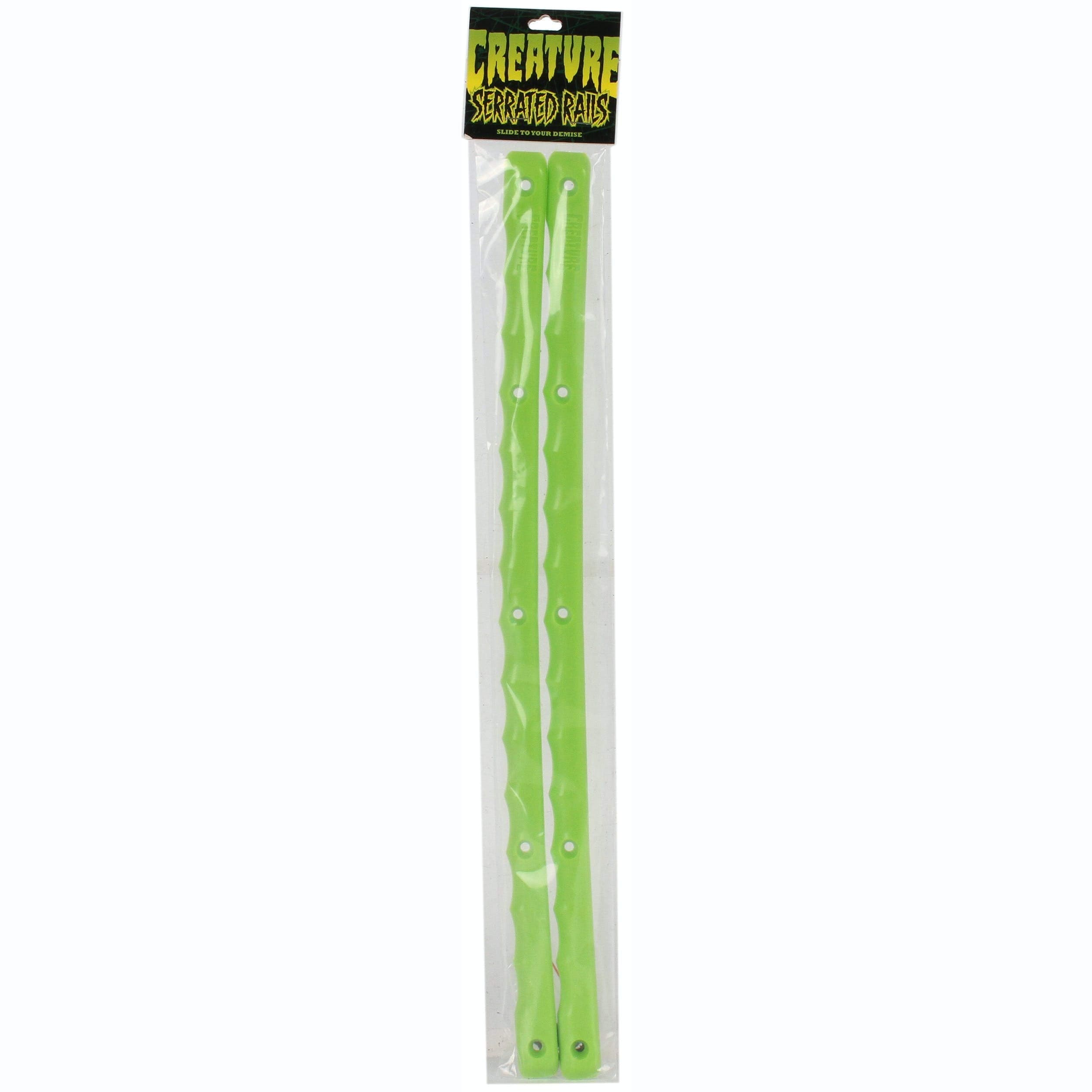 Serrated Skateboard Rails - Green
