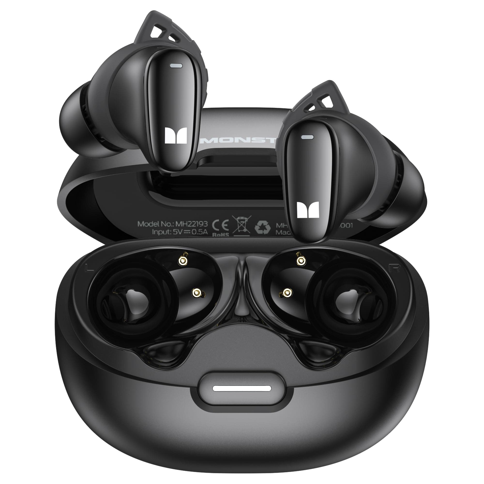 N-Lite 206 Wireless Earbuds Bluetooth 5.4 in Ear Headphones, Bluetooth Ear Buds Built-in Microphone, Touch Control, Comfortable Fit, USB-C Fast Charging, IPX6 Waterproof, 25H Playtime, Black