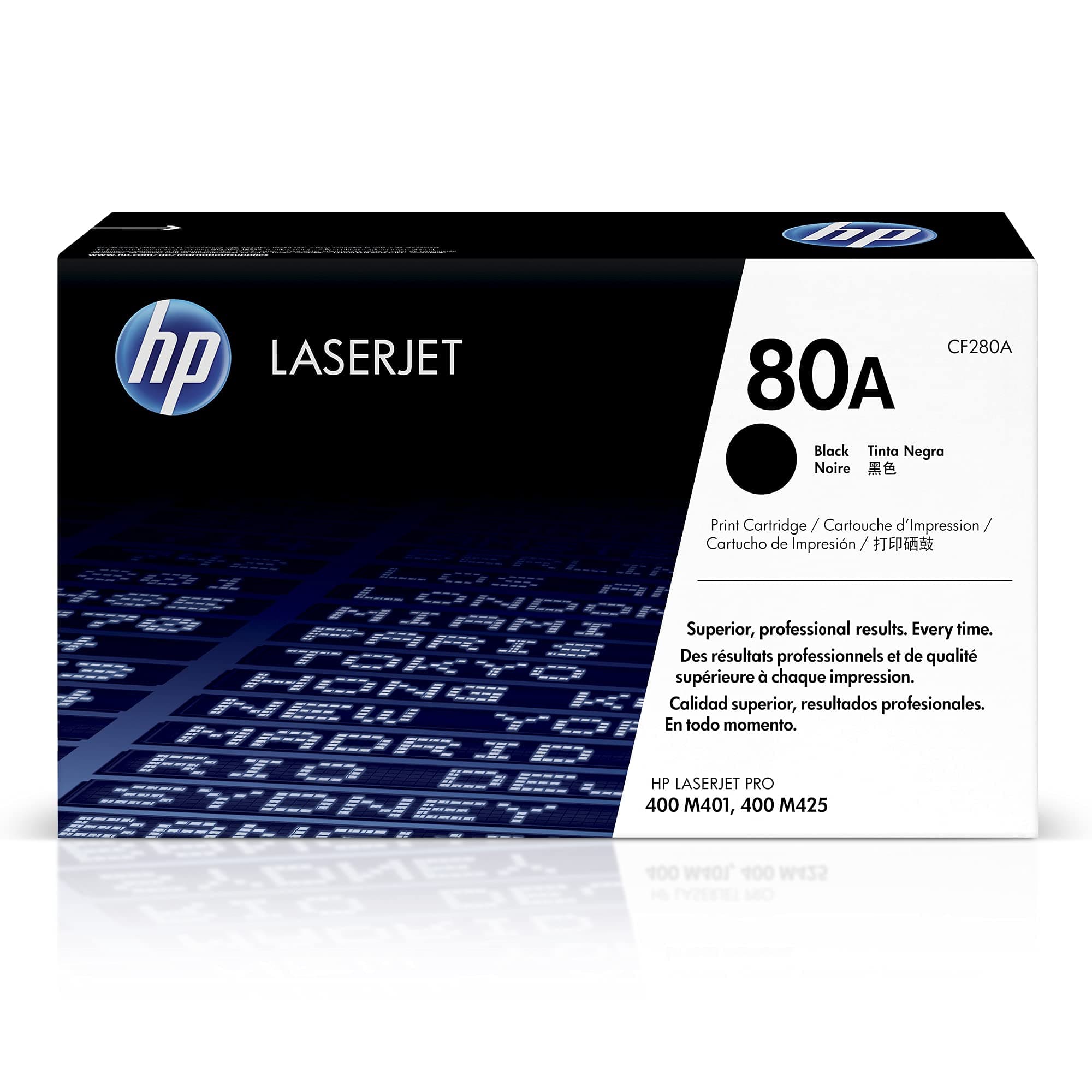 80A Black Toner Cartridge for HP | Works with LaserJet Pro 400 M401, MFP M425 | CF280A