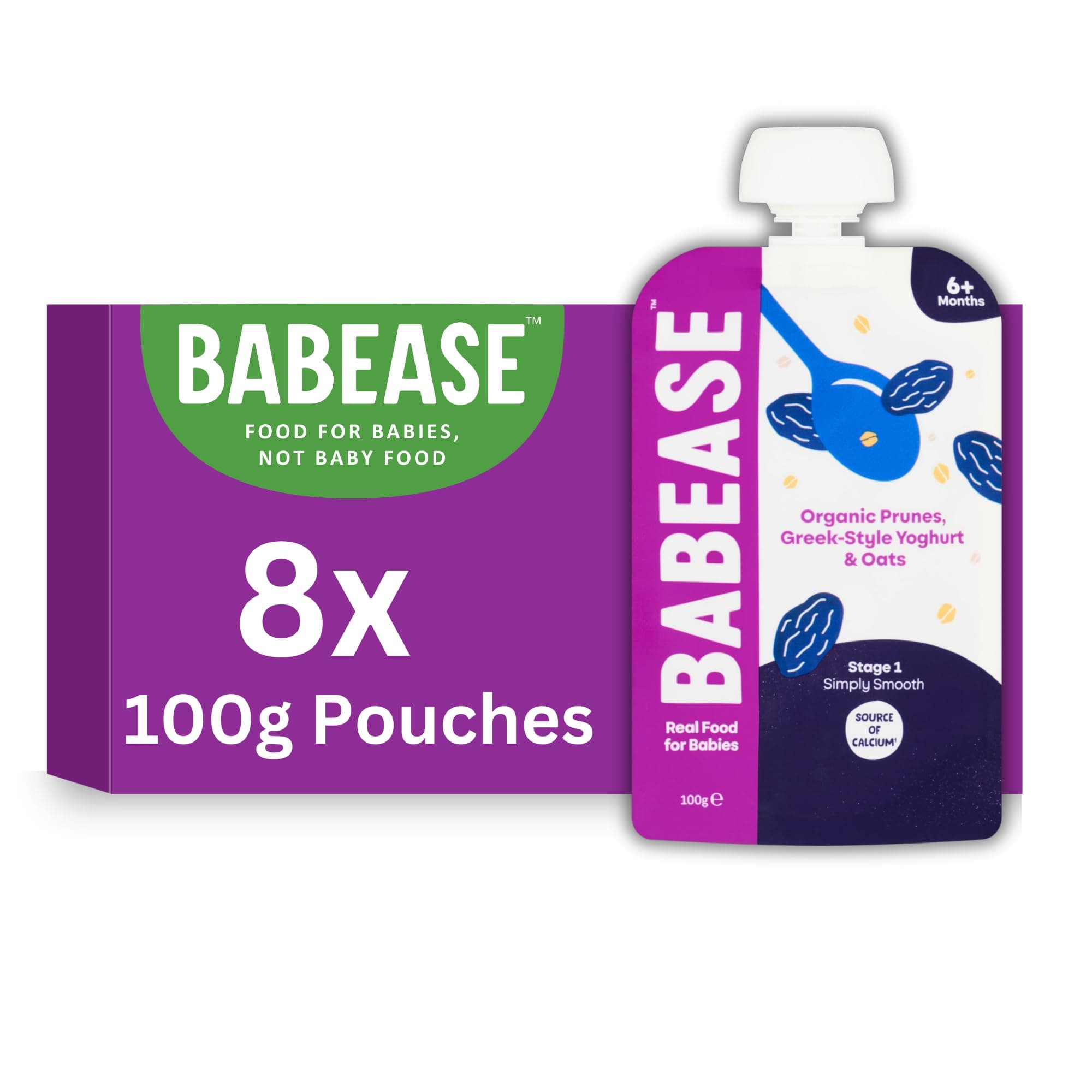 Babease Greek-Style Yoghurt with Prunes & Oats