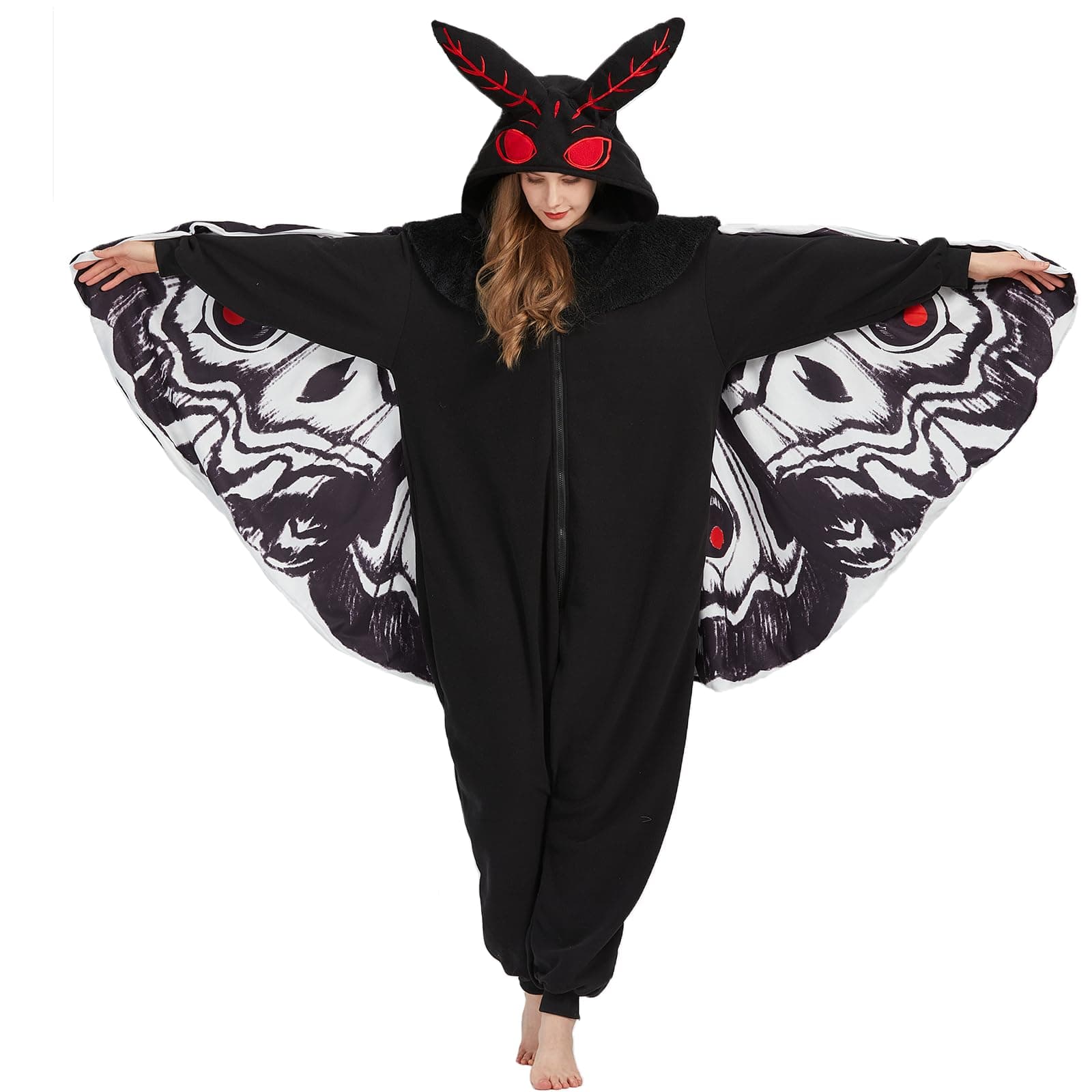 Mothman Onesie Pajamas Mothman Costume Adult Halloween Onesie Christmas Cosplay Unisex Party Costume