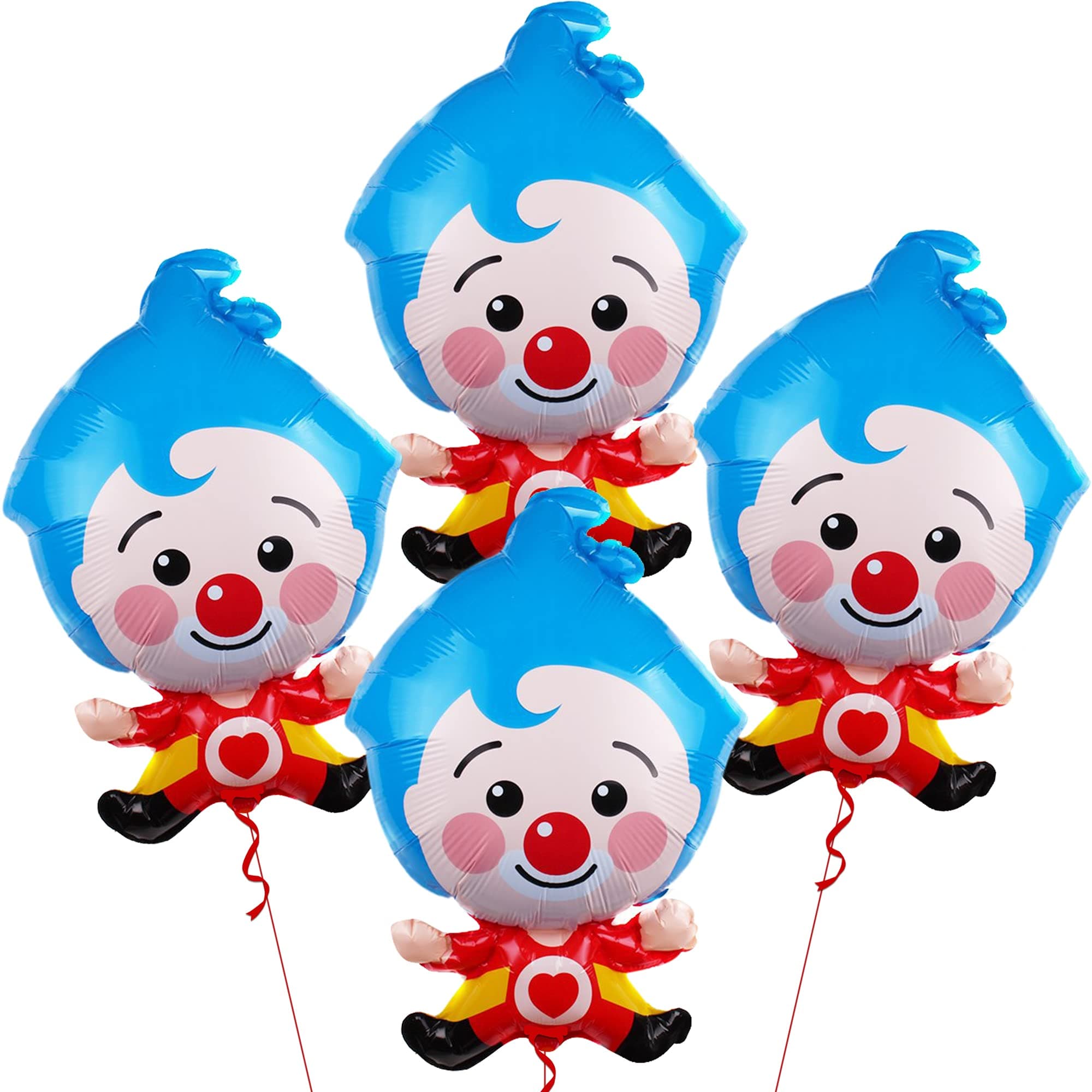 Big, Plim Plim Balloons Decorations - 24 Inch, Pack of 4 | Plim Plim Birthday Party Supplies | Carnival Balloons for Carnival Decorations | Plim Plim Party Decoration | Circus Theme Party Decorations