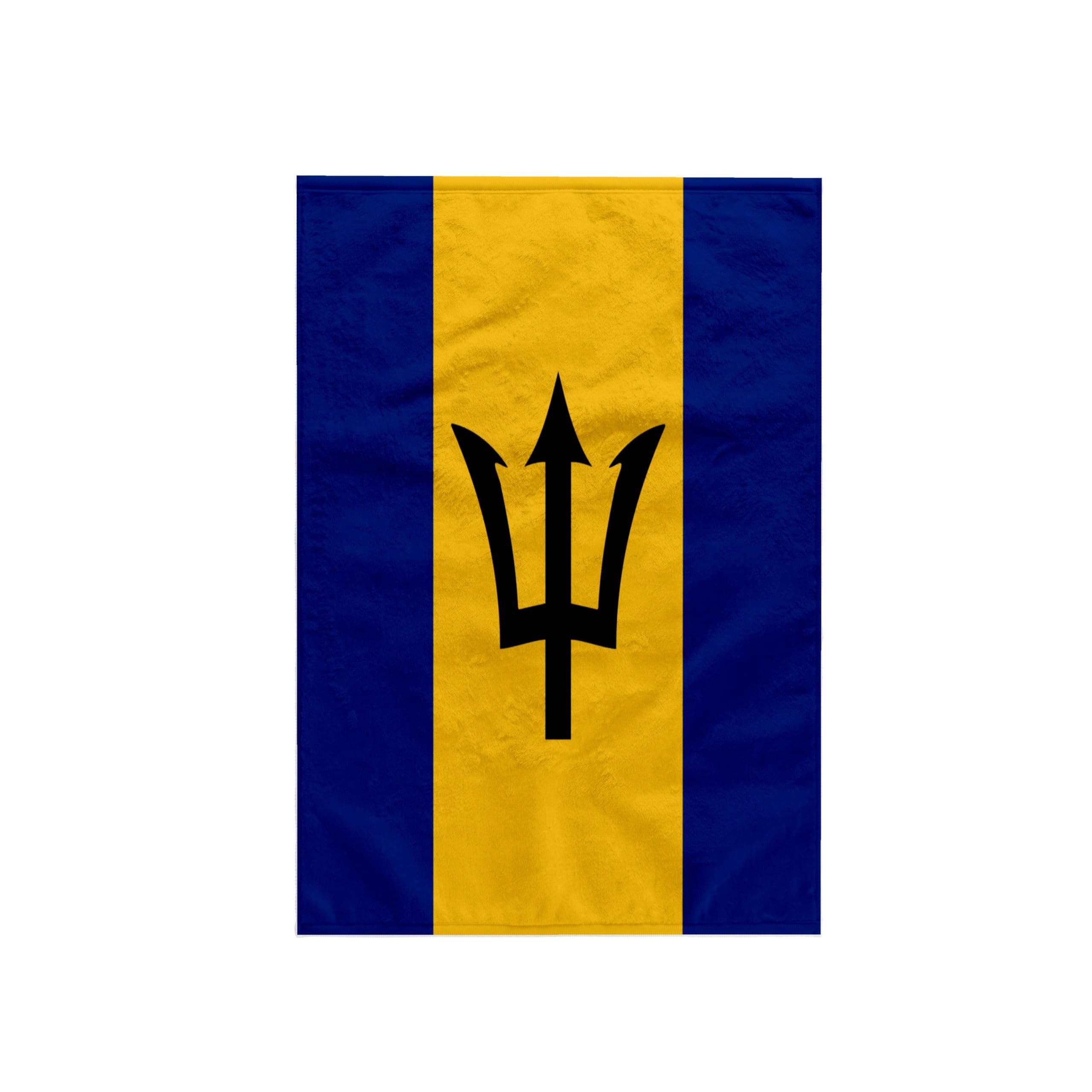 3dRose "Flag of Barbados, Caribbean Blue Golden Yellow and Trident, Barbadian Island Country World Flag Towel, Polyester/Cotton, Multi-Colour, 15 x 22-Inch