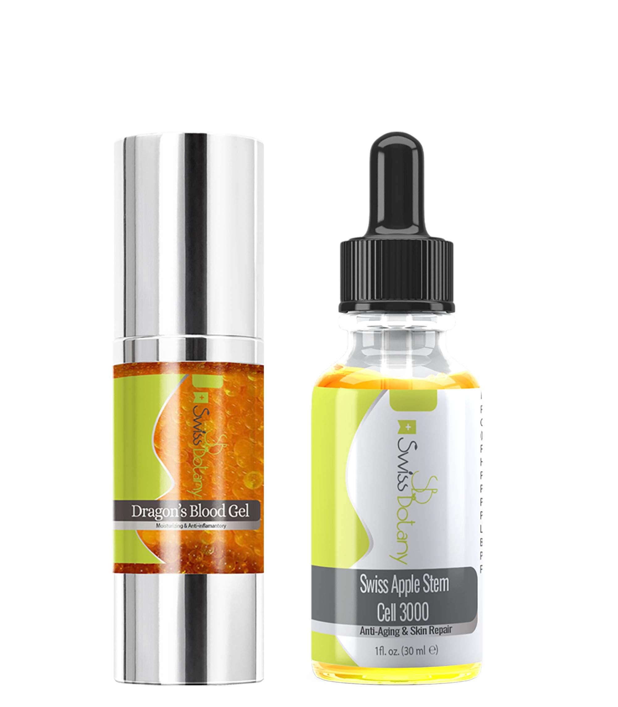 Stem Cell Serum for Face + Dragon Blood Moisturizer Gel – Instant Anti-Aging Combo – Diminishes Fine Lines & Wrinkle, Sculpts Facial Contours – Made in USA