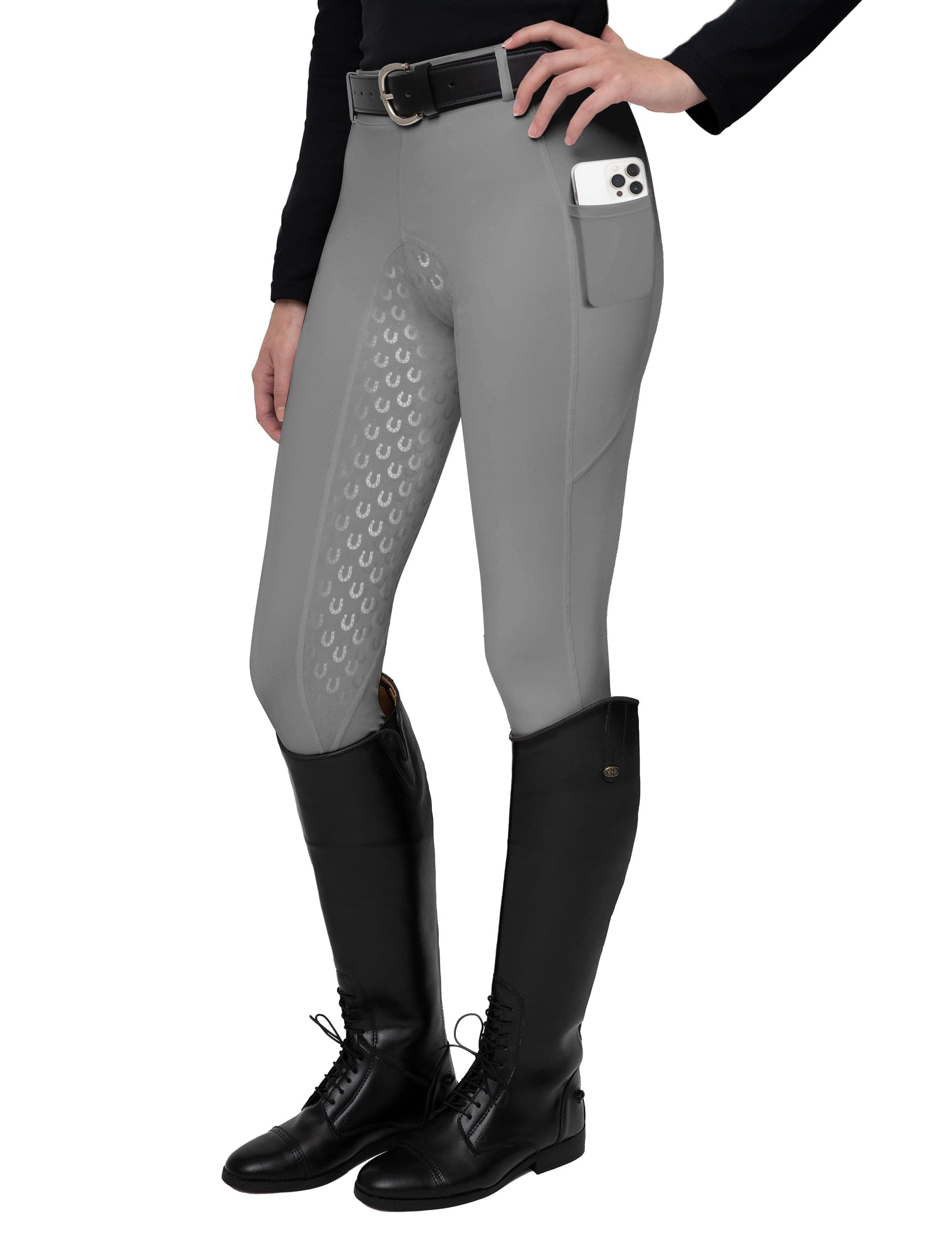 FitsT4 Sports Women's Full Seat Riding Tights Active Silicon Grip Horse Riding Tights Equestrian Breeches