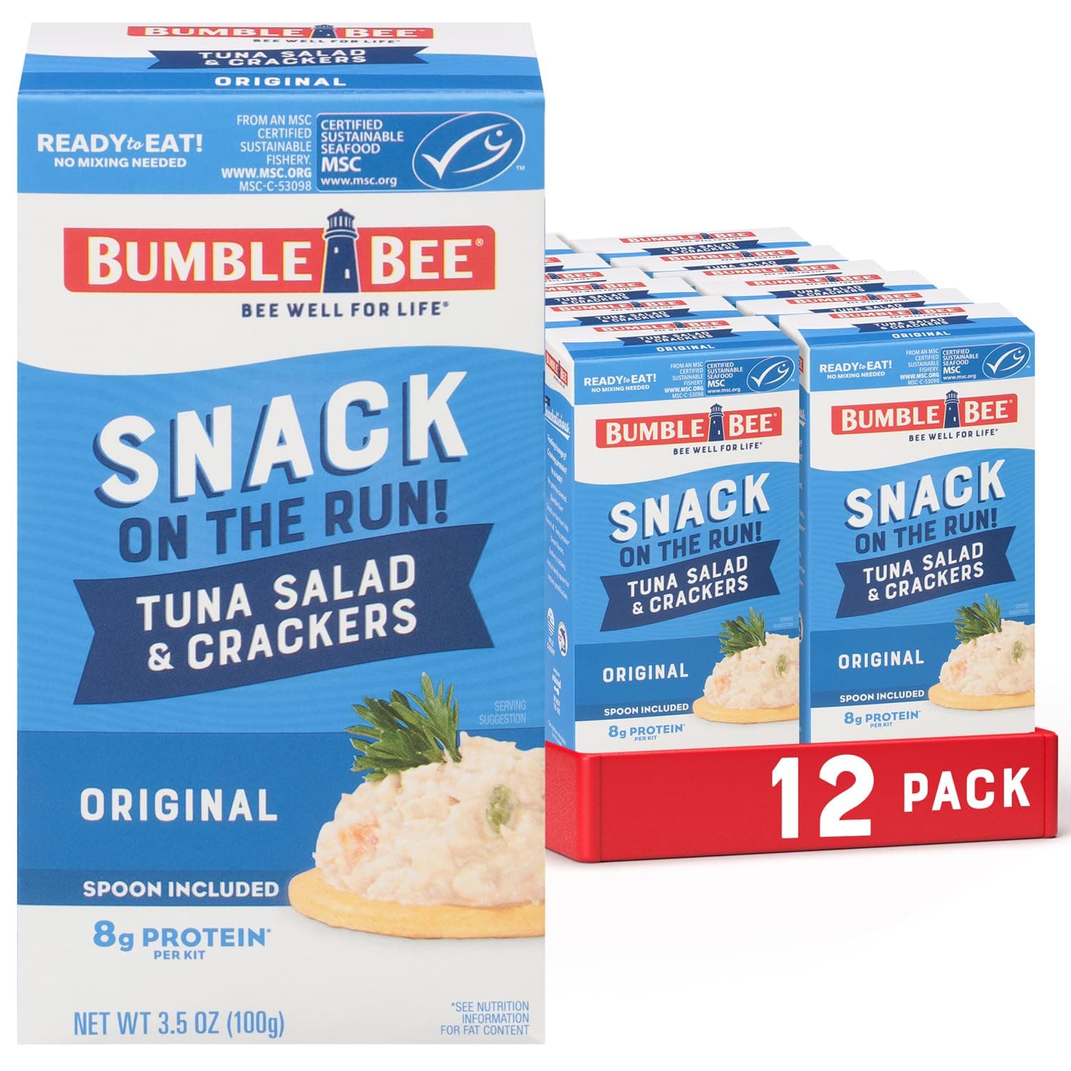 Bumble Bee Snack on the Run Tuna Salad with Crackers Kit, 3.5 Ounce (Pack of 12) by Bumble Bee