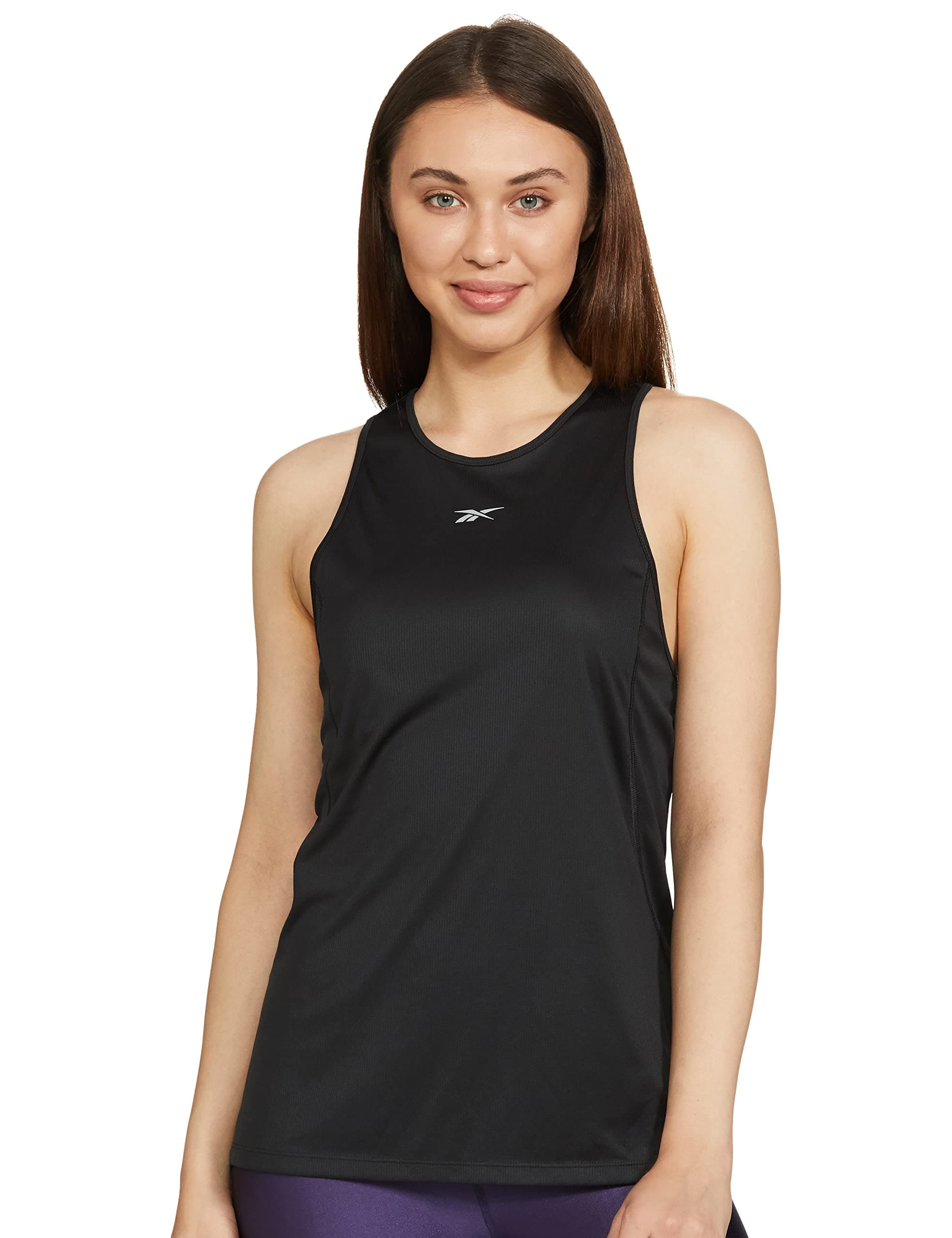 ReebokWomen's Wor Run Speedwick Tank T Shirt, Black, M UK