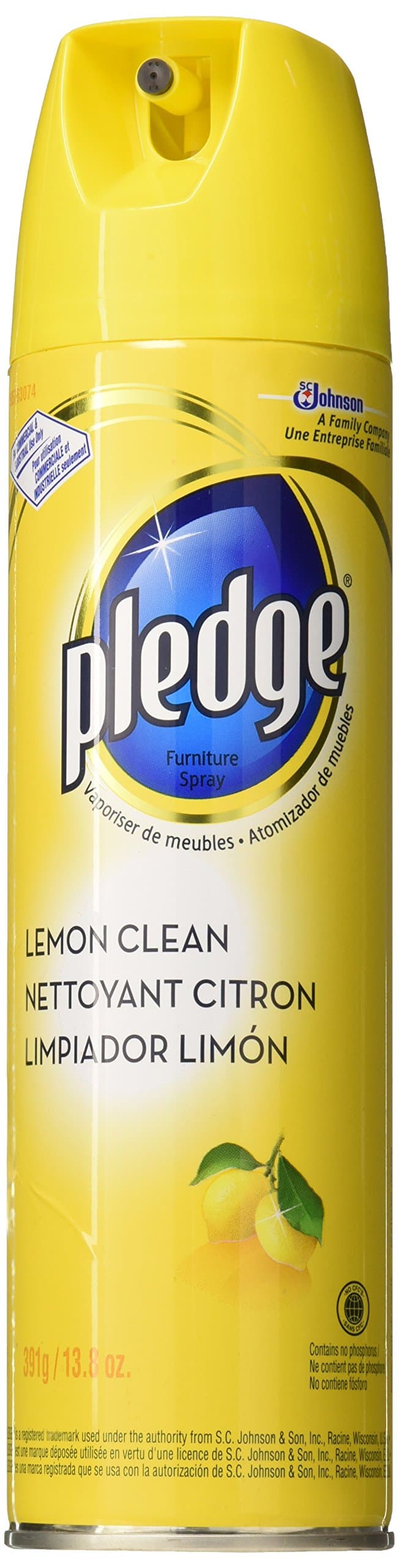 3 Pack 13.8 Oz Lemon Scent Pledge Furniture Polish