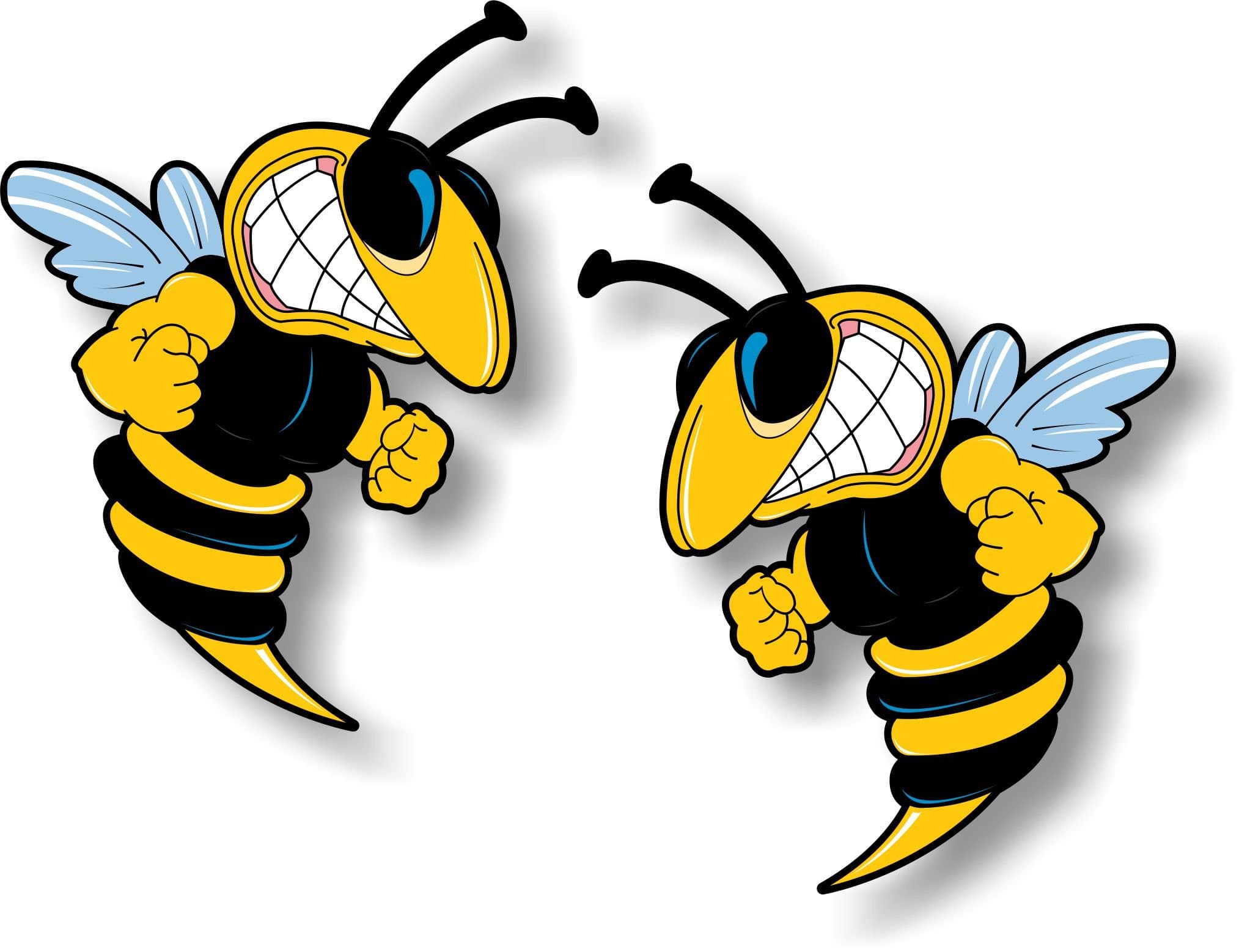 Vinyl sticker/decal Extra small 50mm hornet - pair