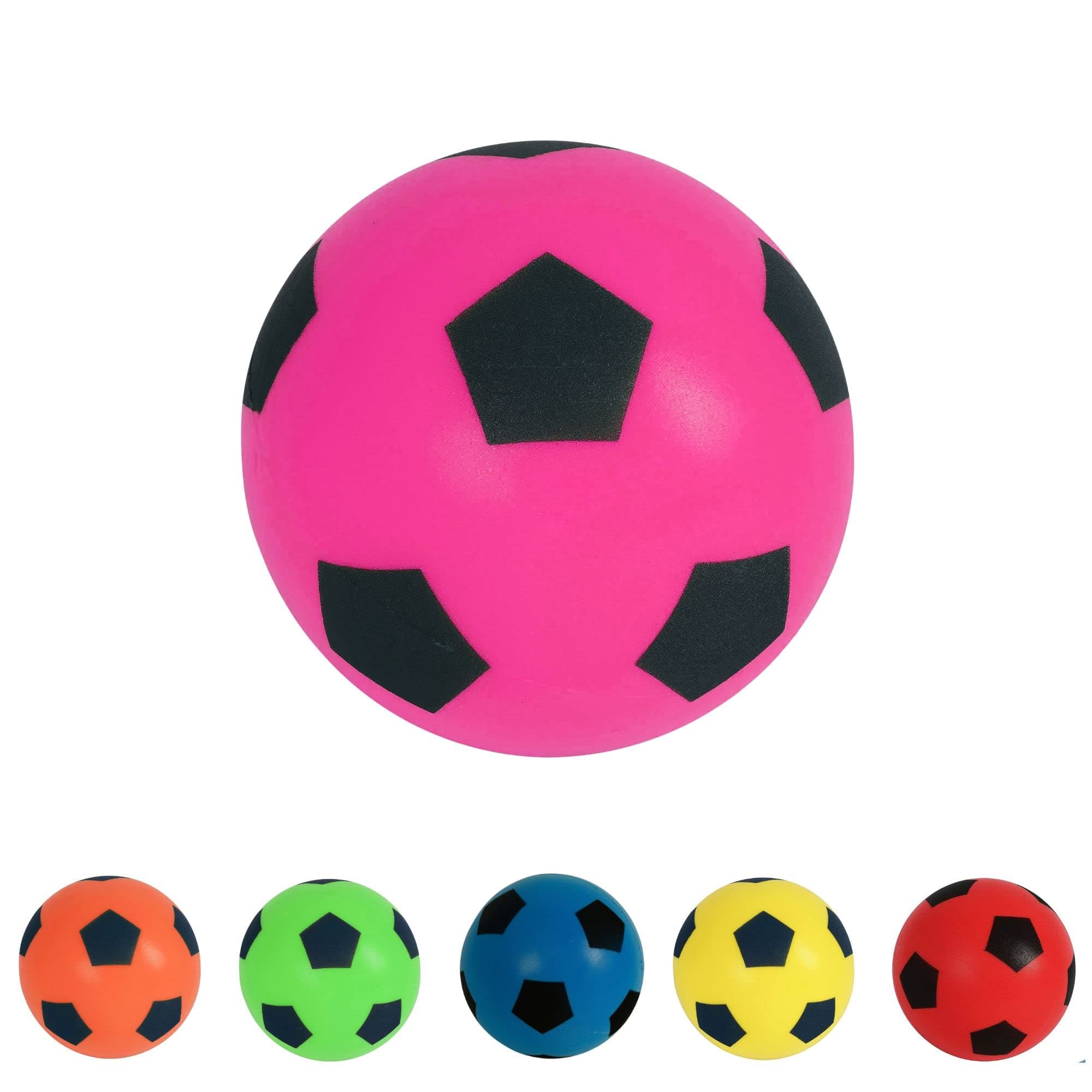 HTI Fun Sport 20cm Football | Indoor/Outdoor Soft Sponge Foam Soccer Ball | Play Many Games For Hours Of Fun | Suitable For Adults, Boys And Girls Of All Ages (Pink)